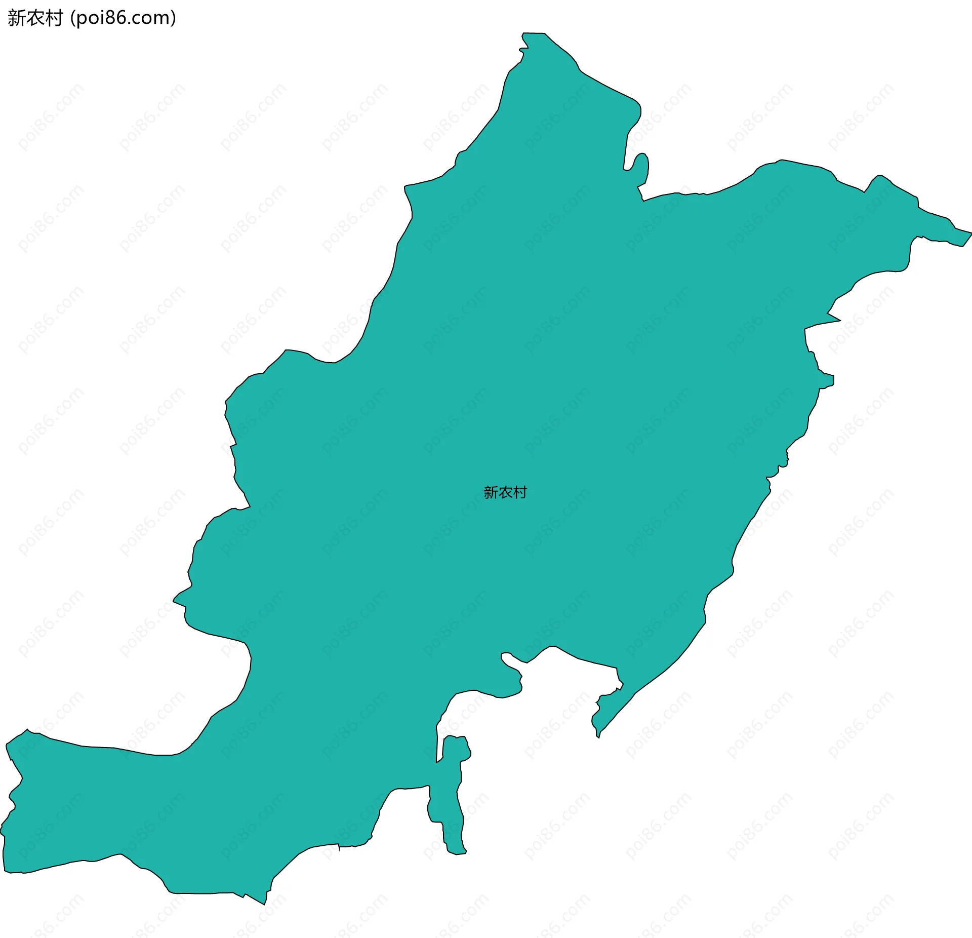 新农村边界地图