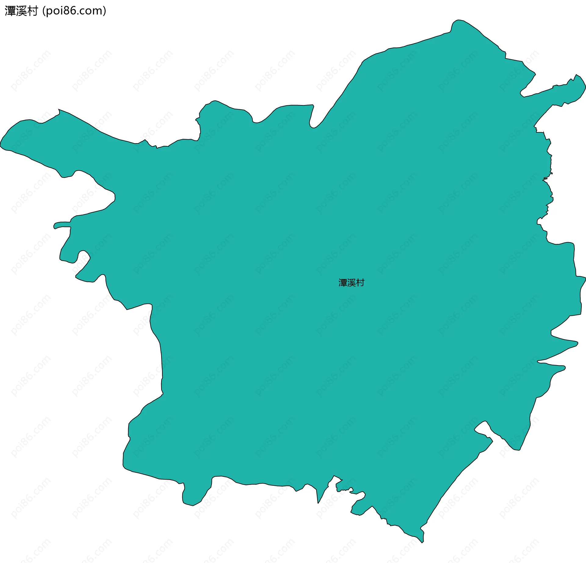 潭溪村边界地图