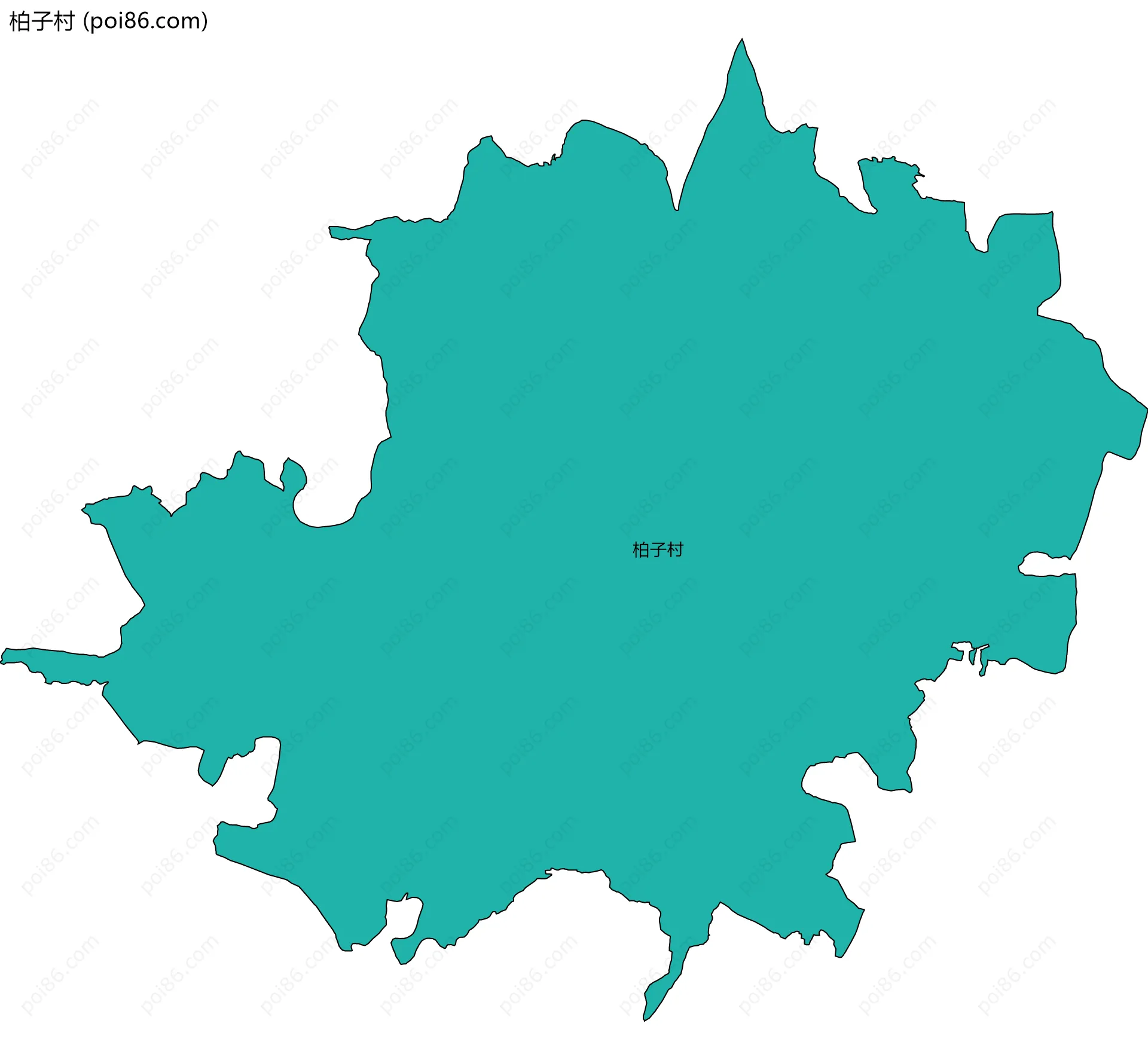柏子村边界地图