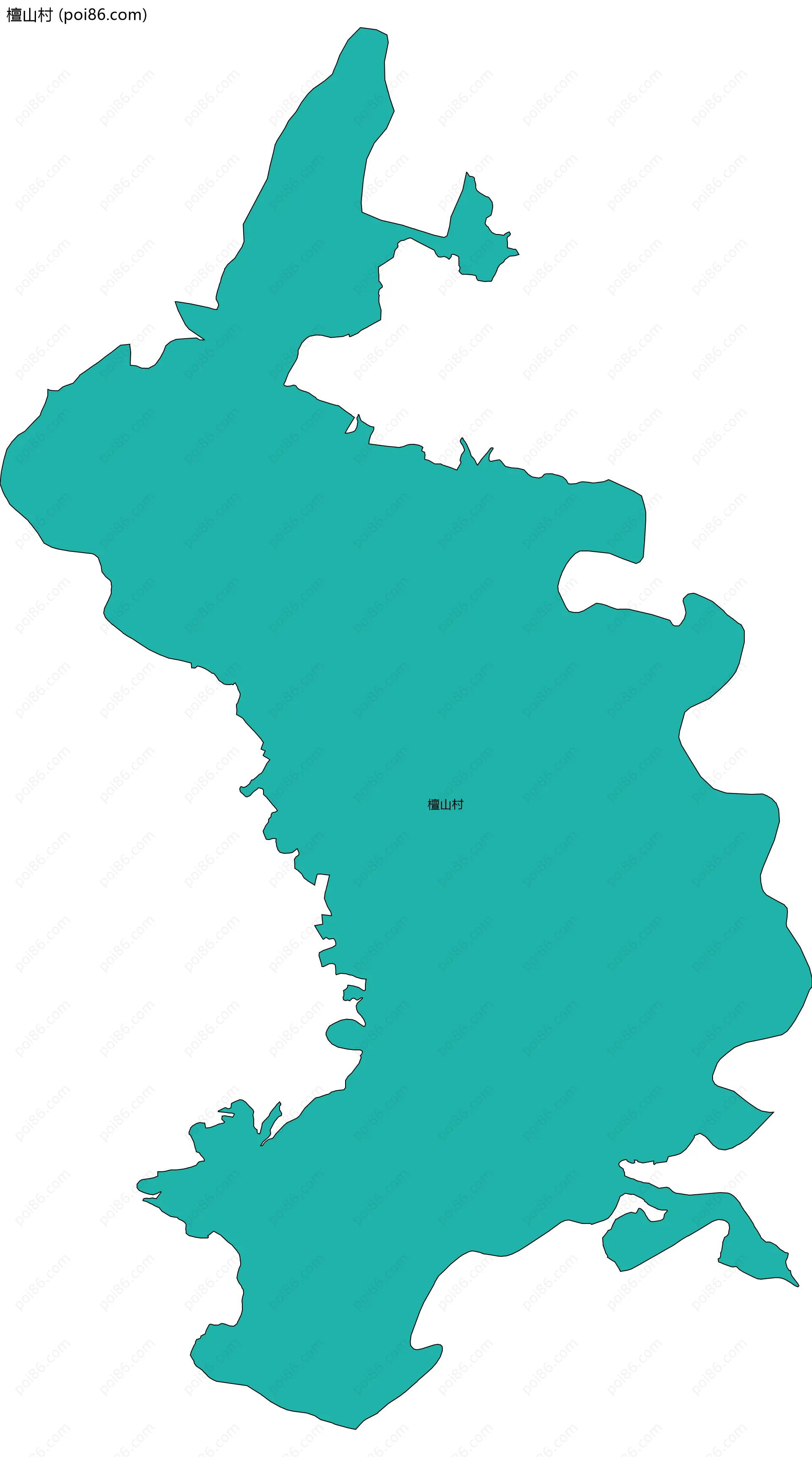 檀山村边界地图