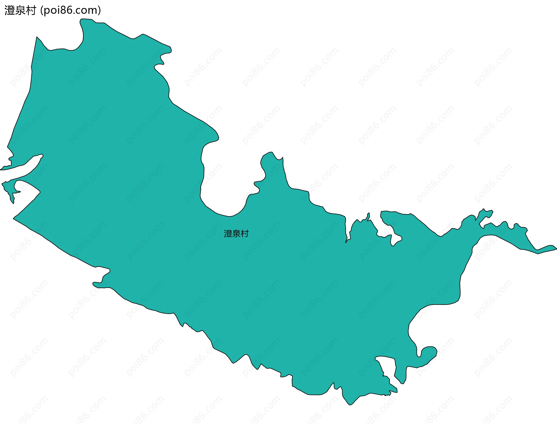 澄泉村边界地图