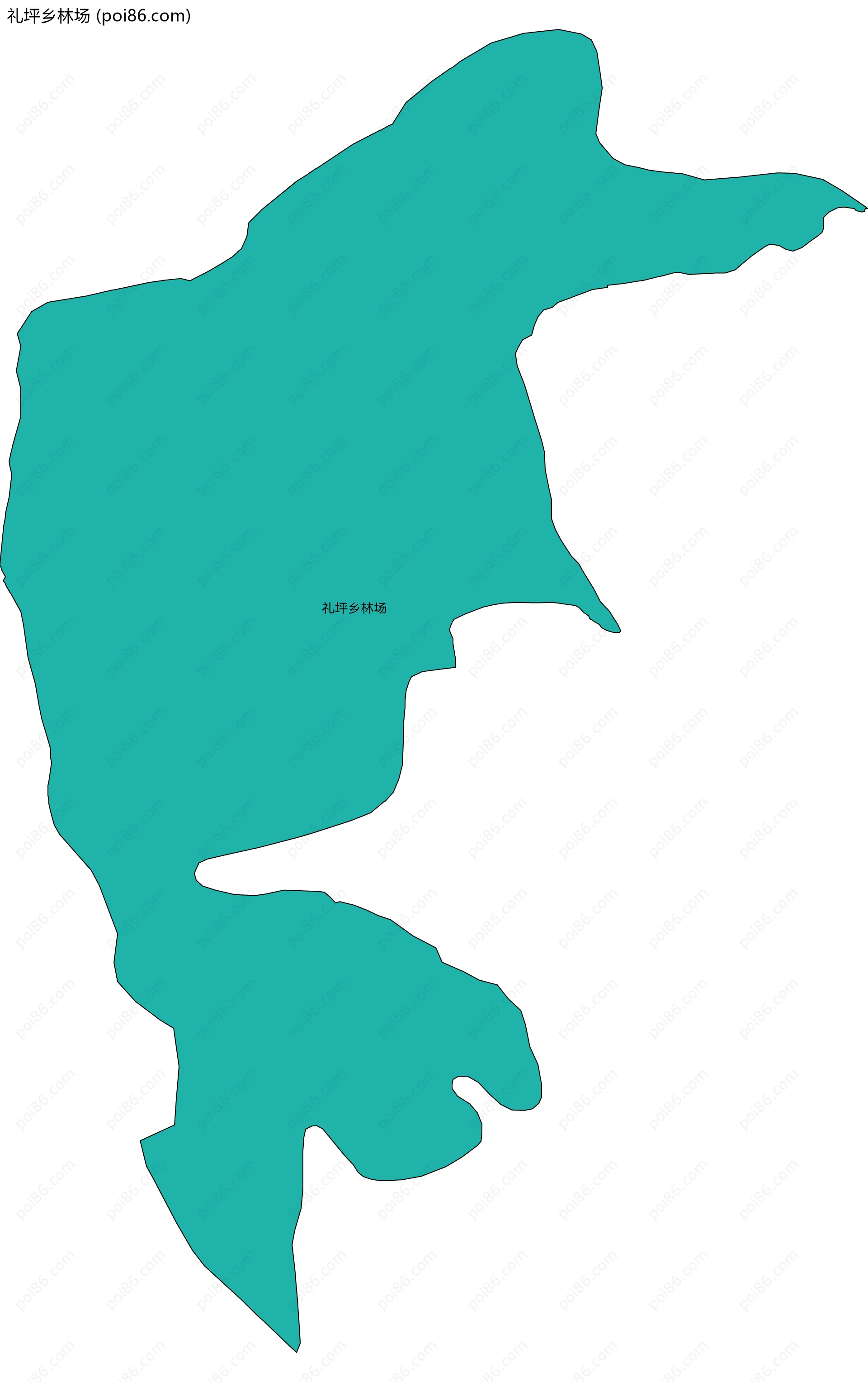 礼坪乡林场边界地图