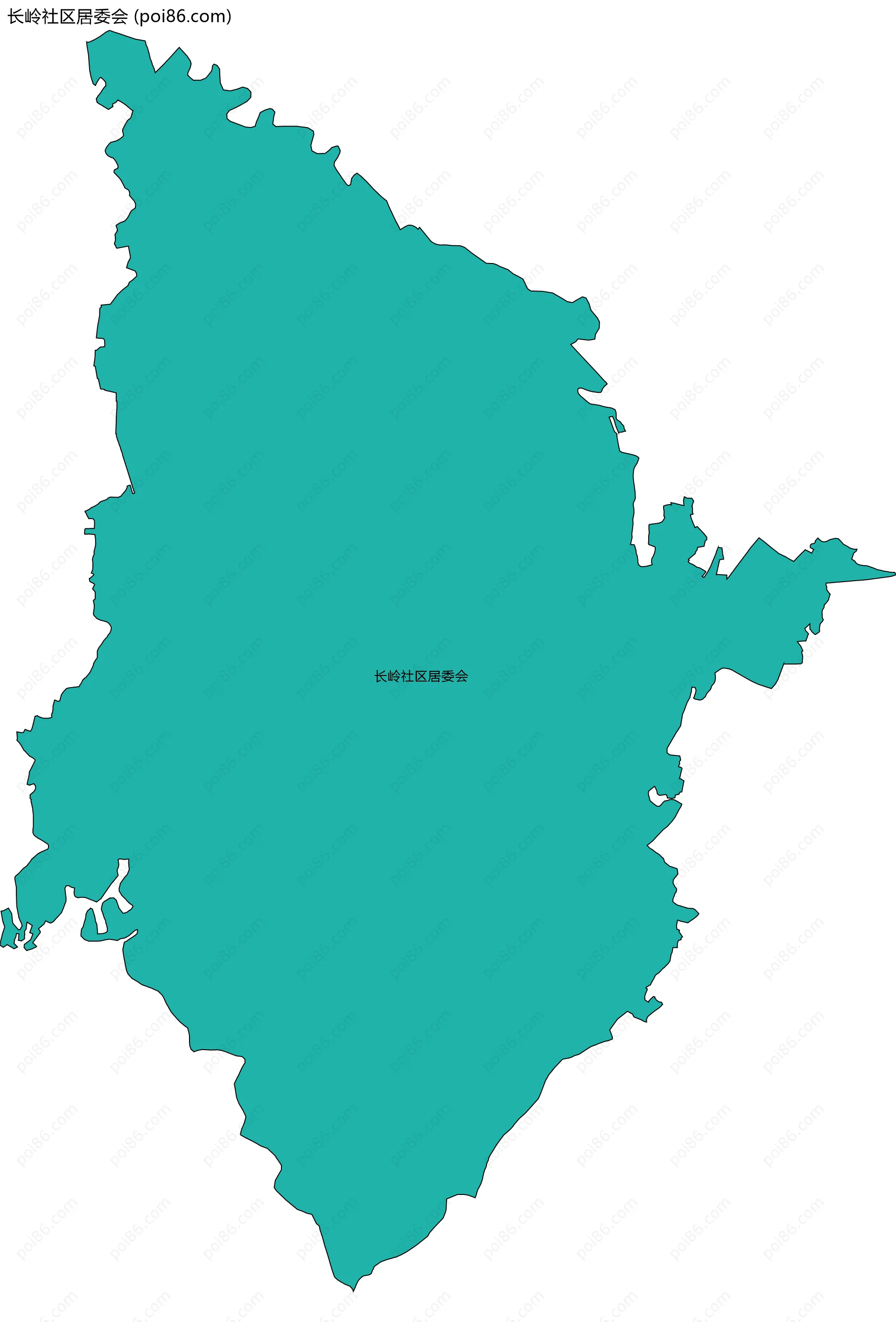 长岭社区居委会边界地图