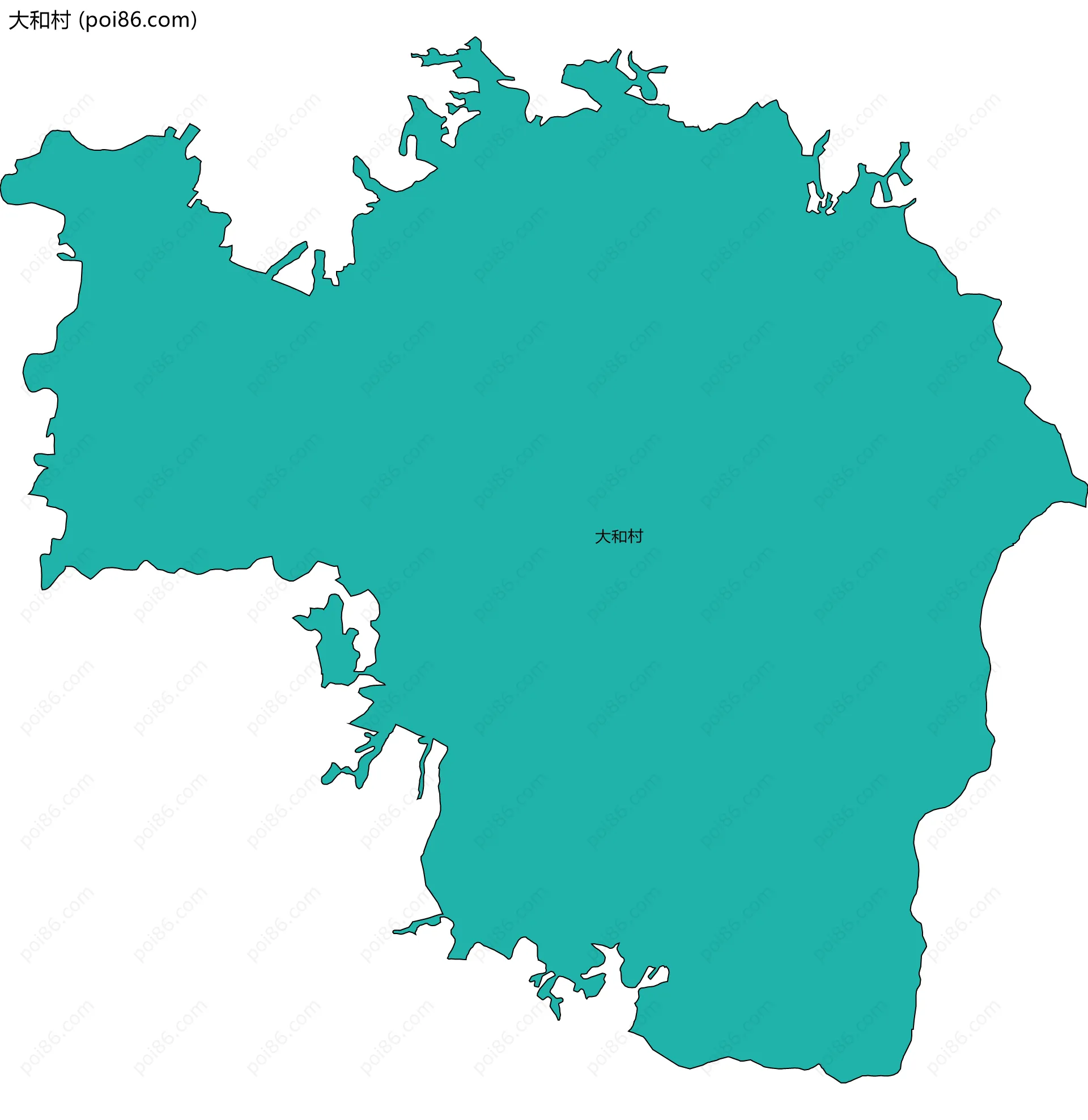 大和村边界地图
