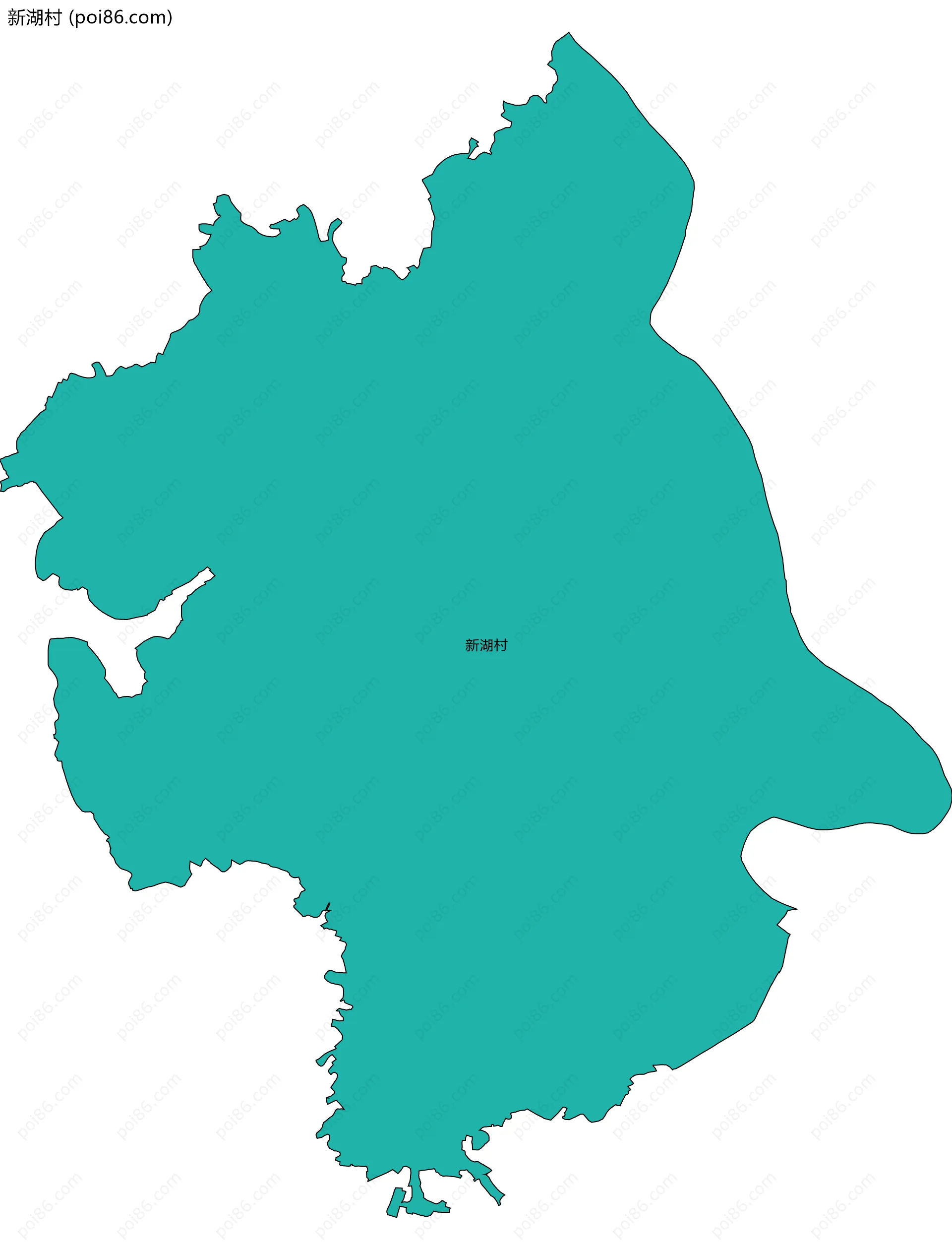 新湖村边界地图