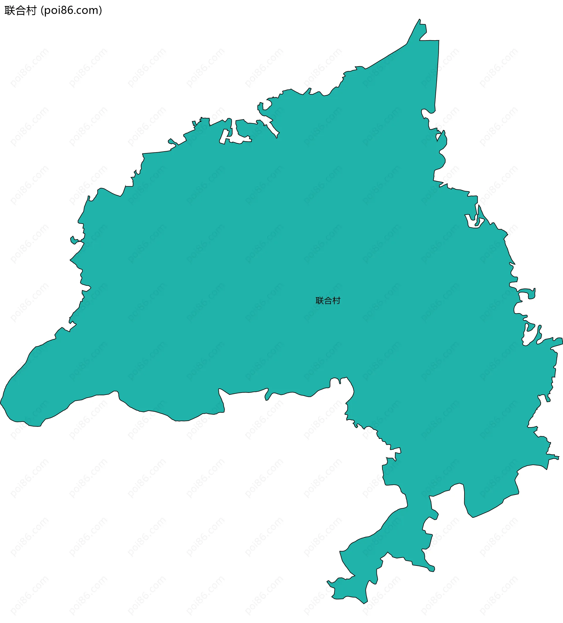 联合村边界地图