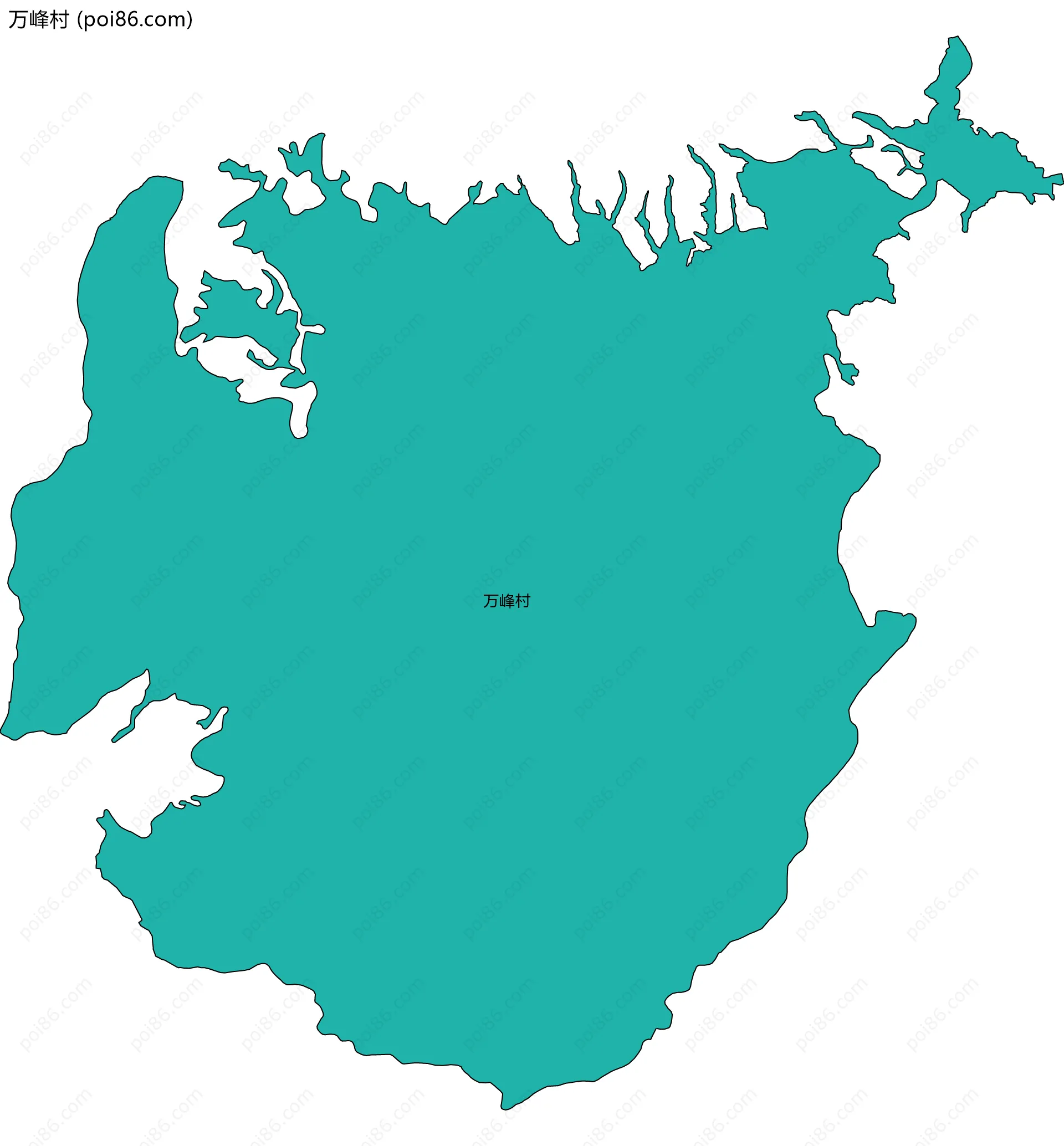 万峰村边界地图