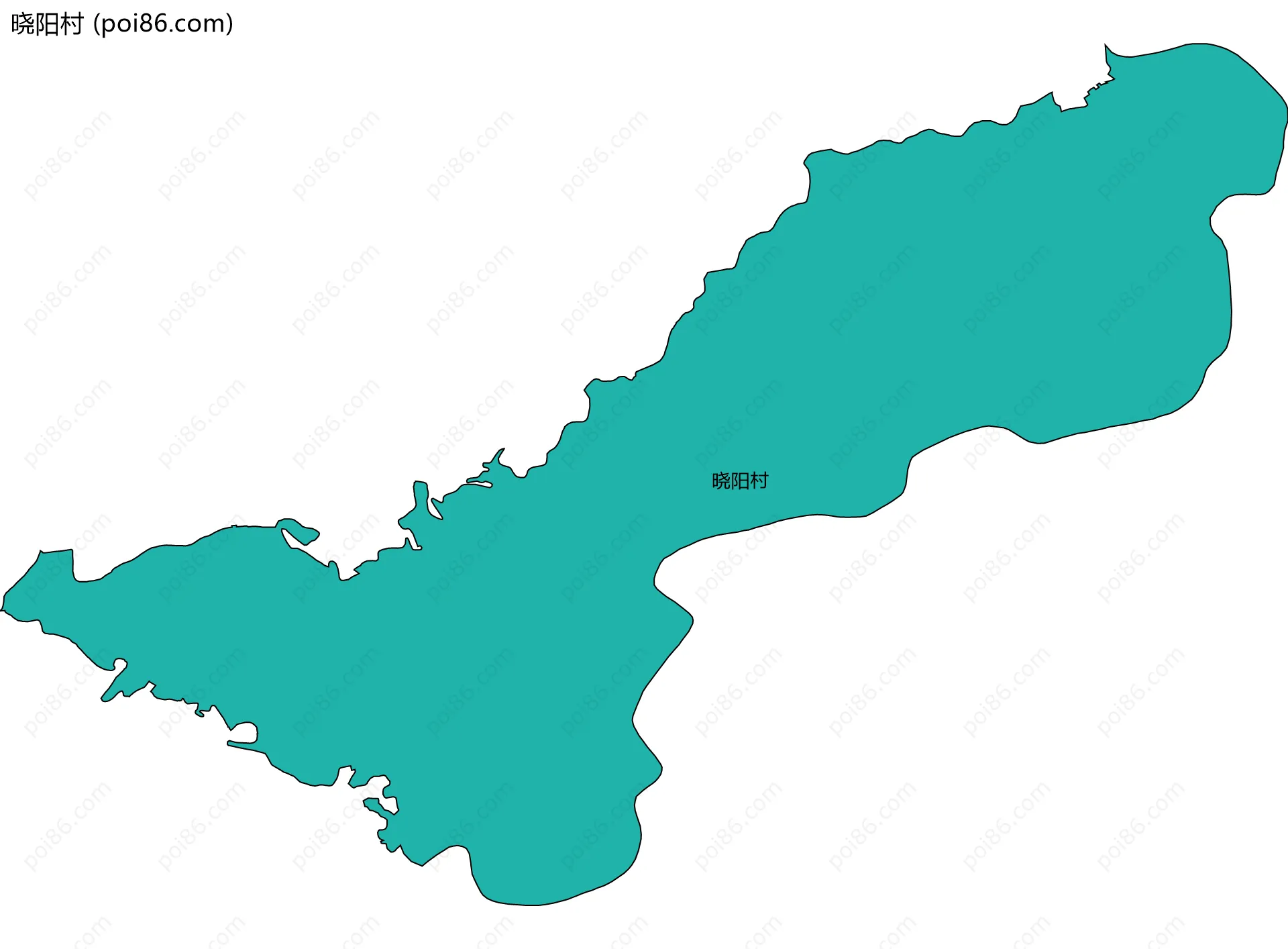 晓阳村边界地图