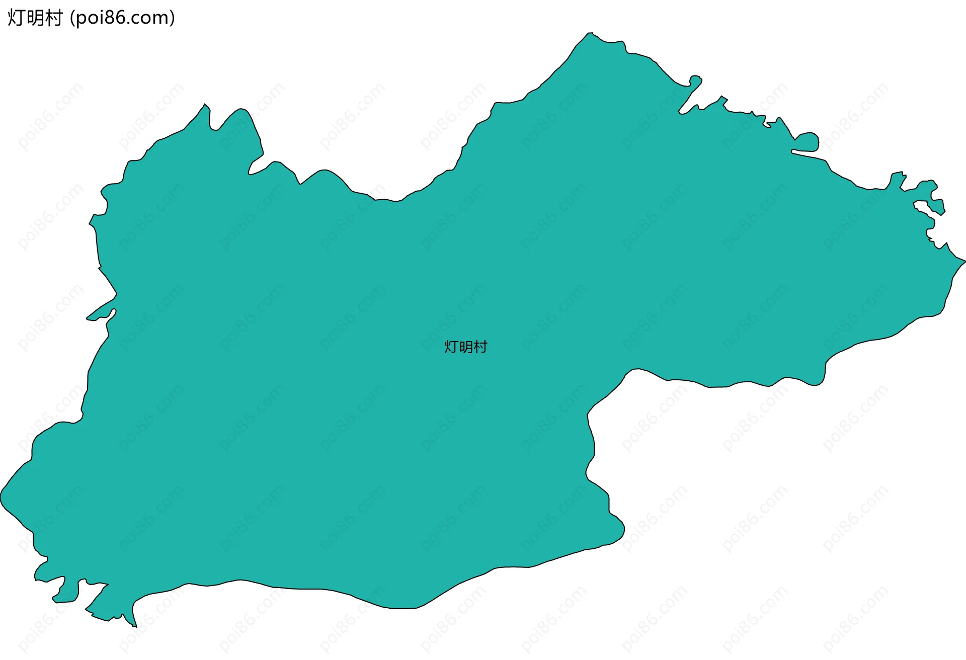 灯明村边界地图