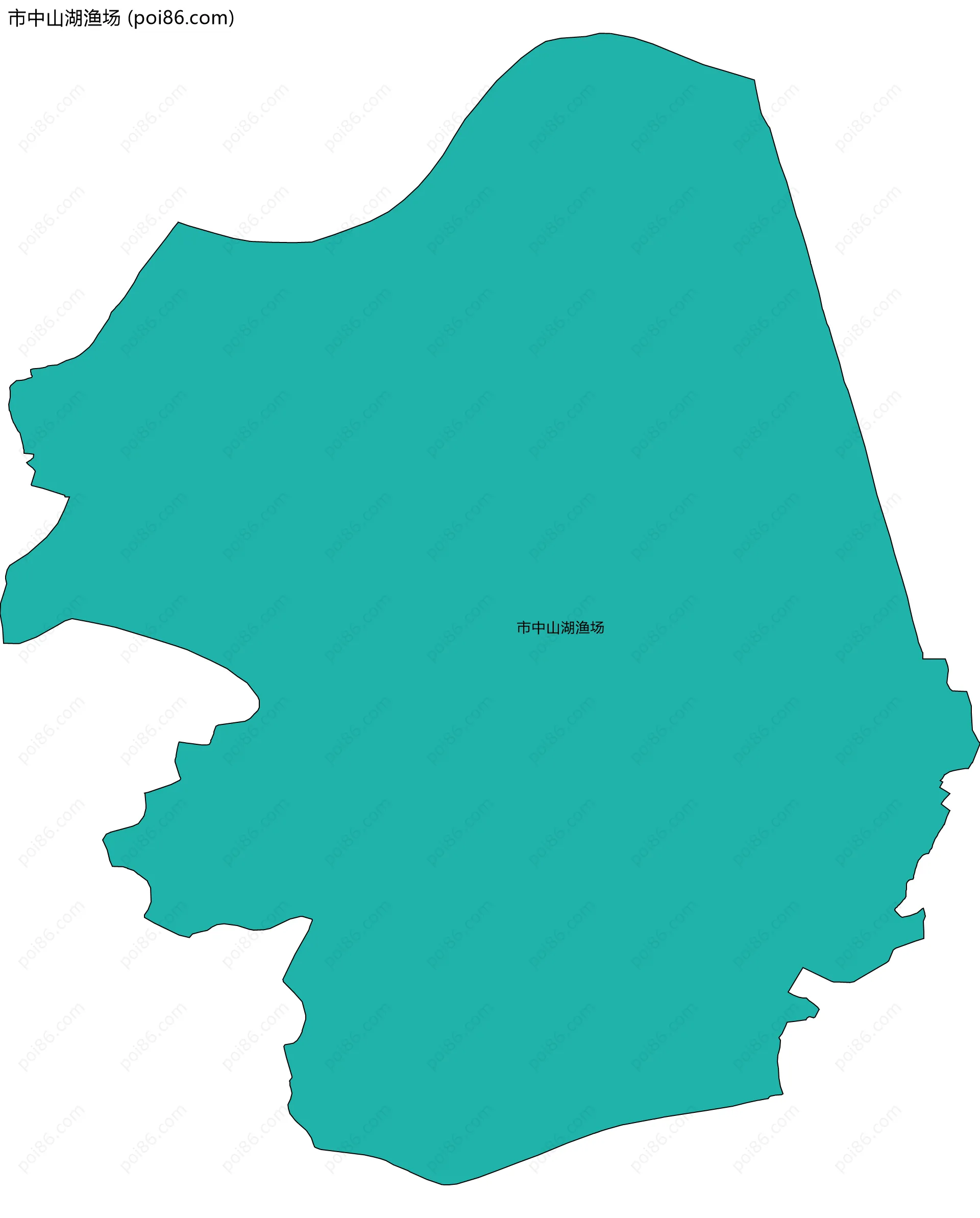 市中山湖渔场边界地图