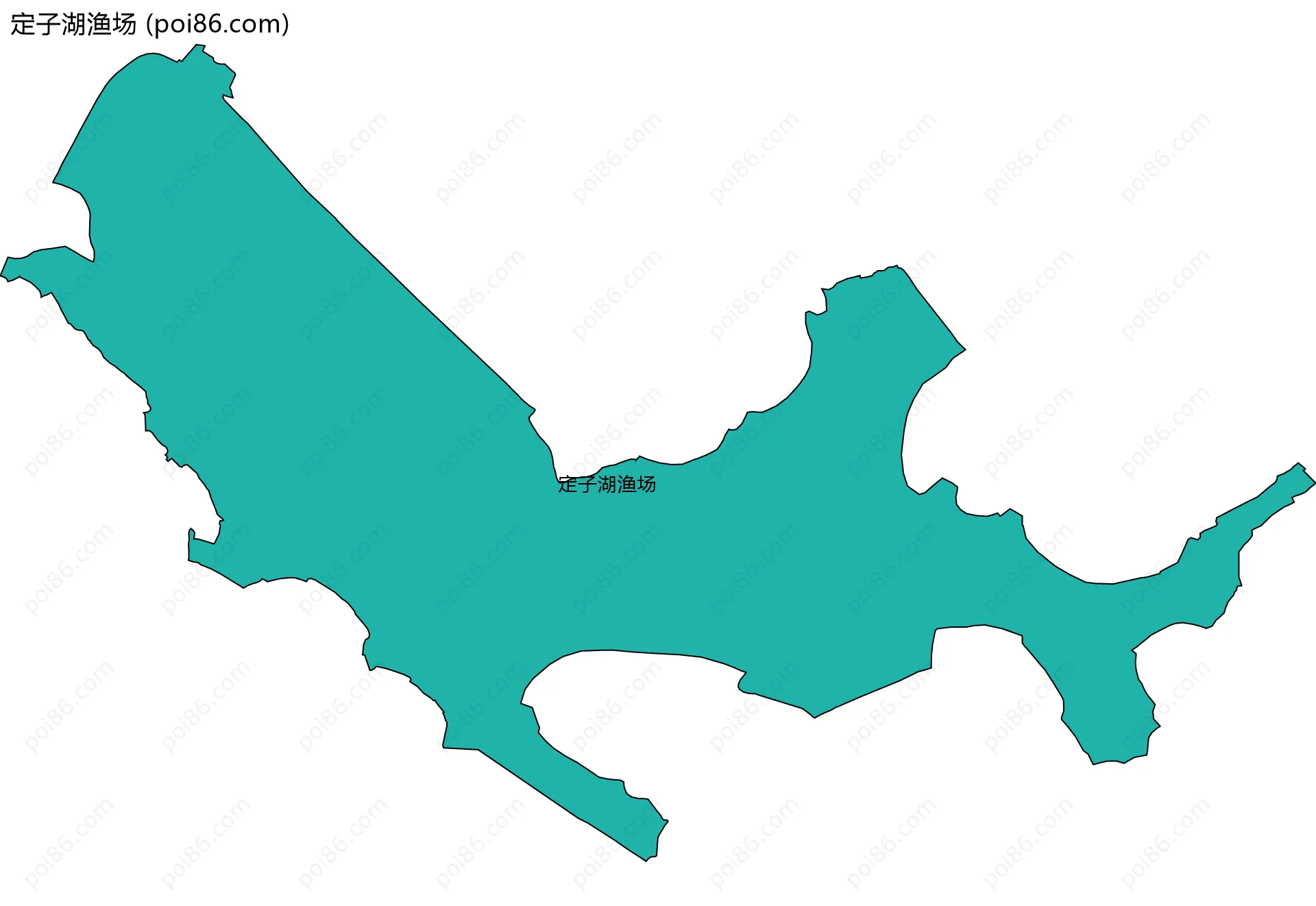 定子湖渔场边界地图