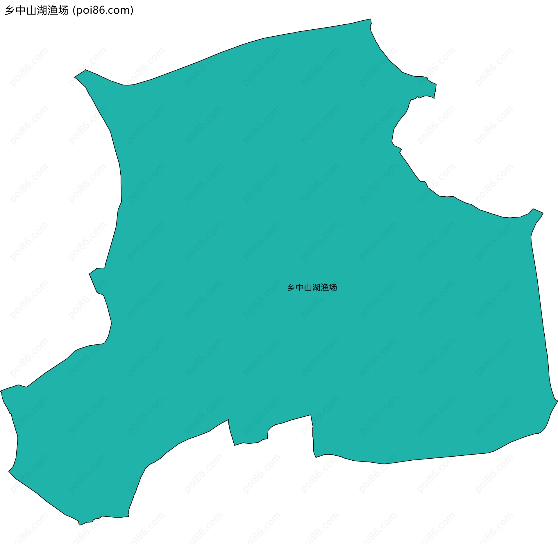 乡中山湖渔场边界地图