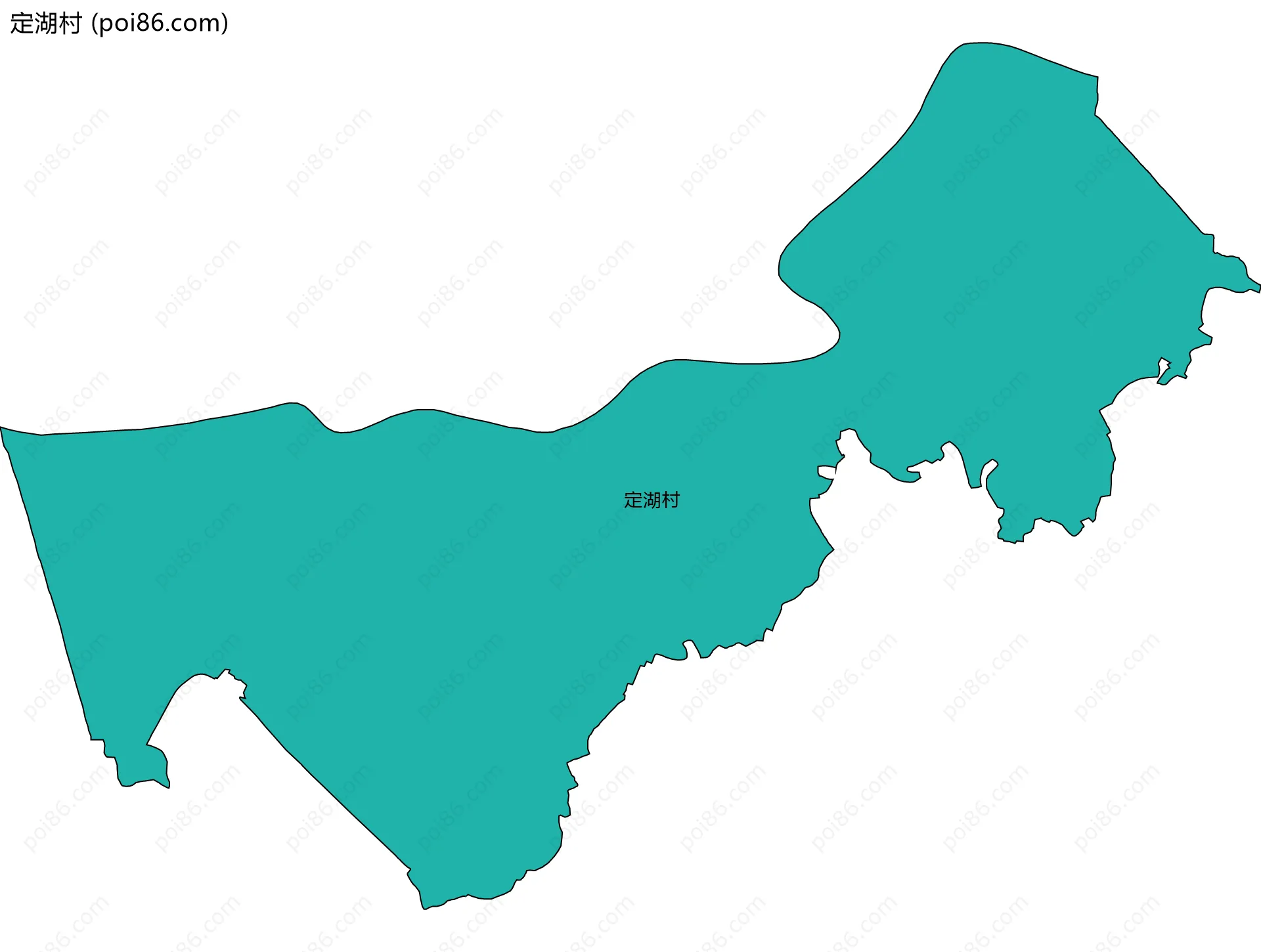 定湖村边界地图