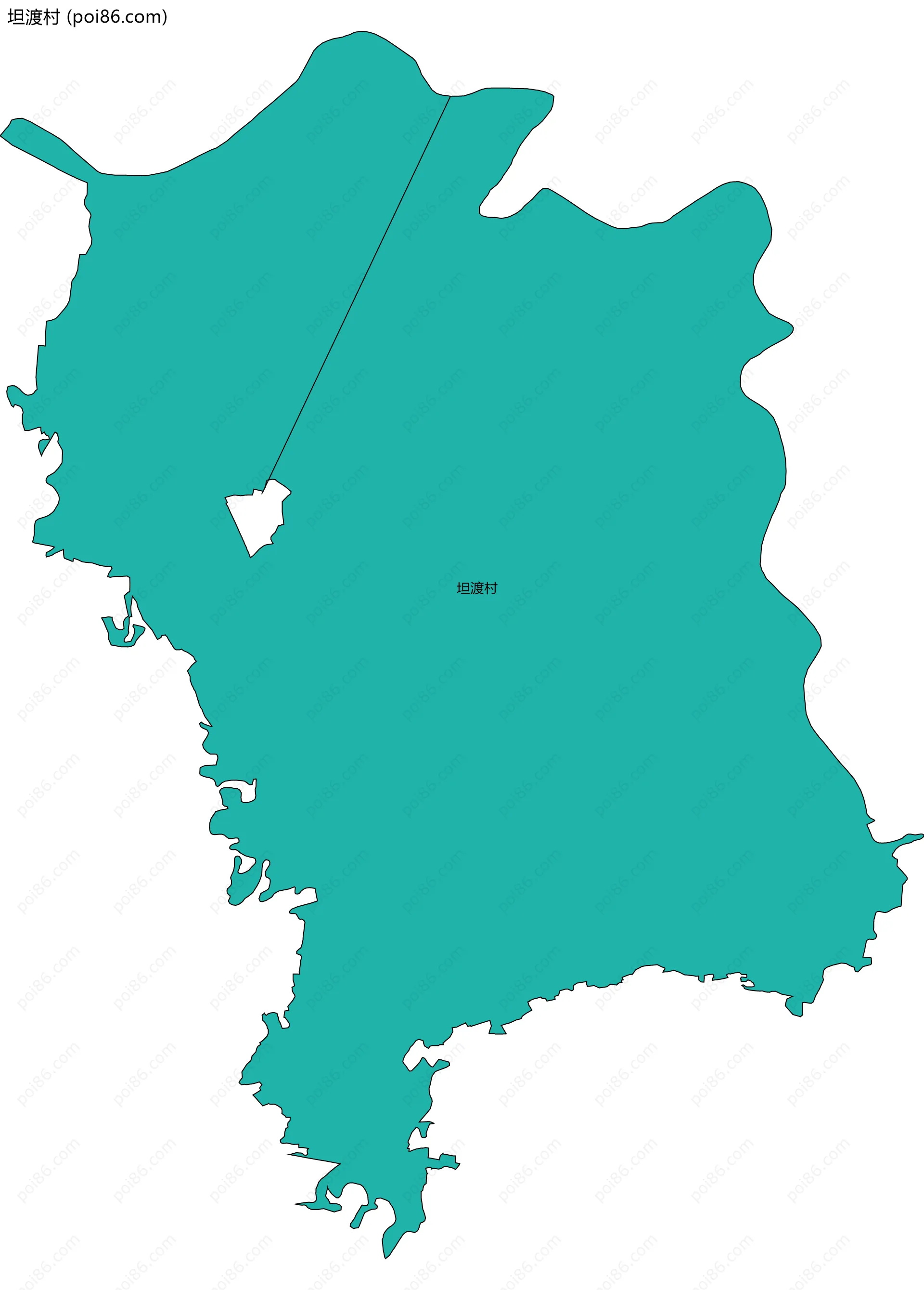 坦渡村边界地图