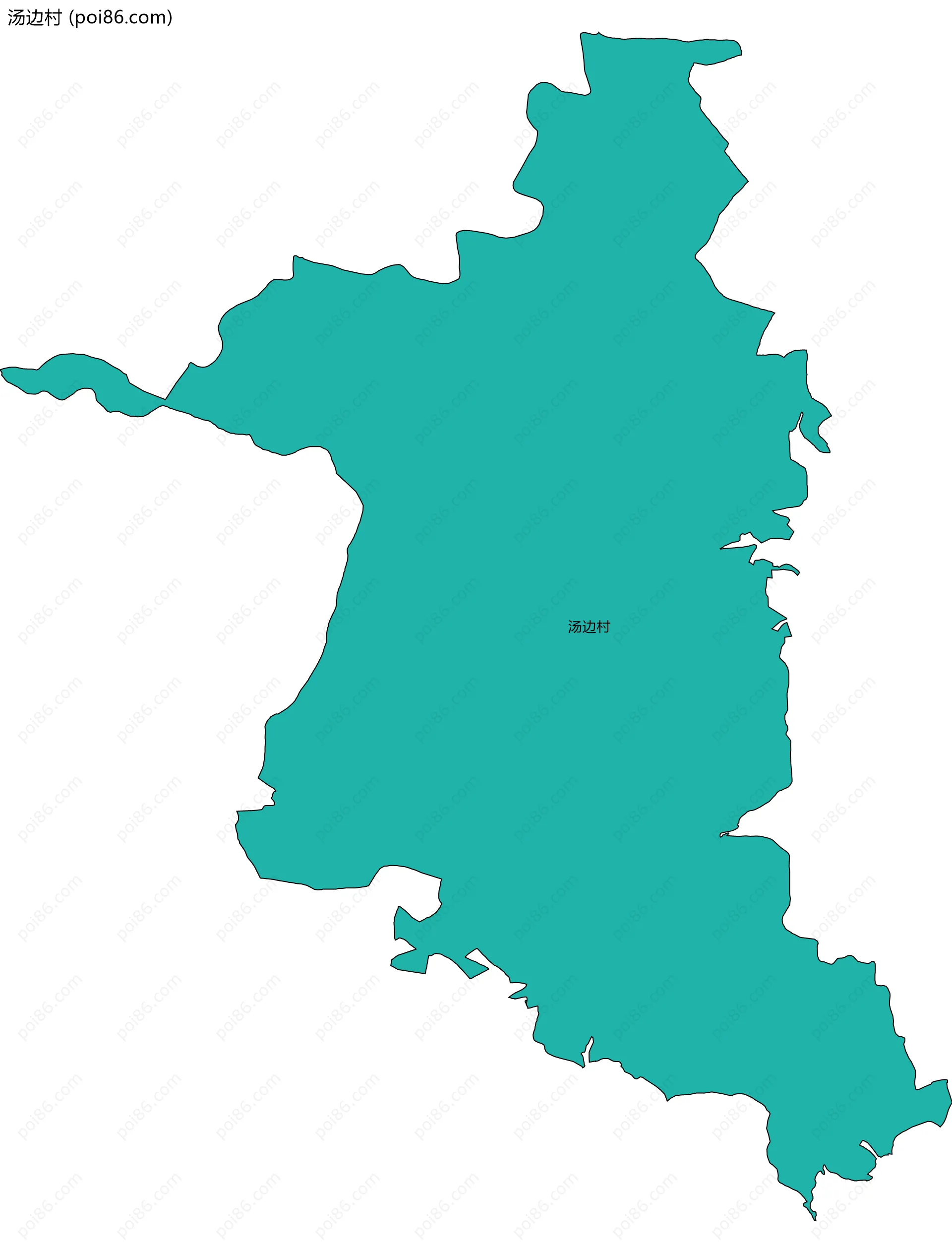 汤边村边界地图