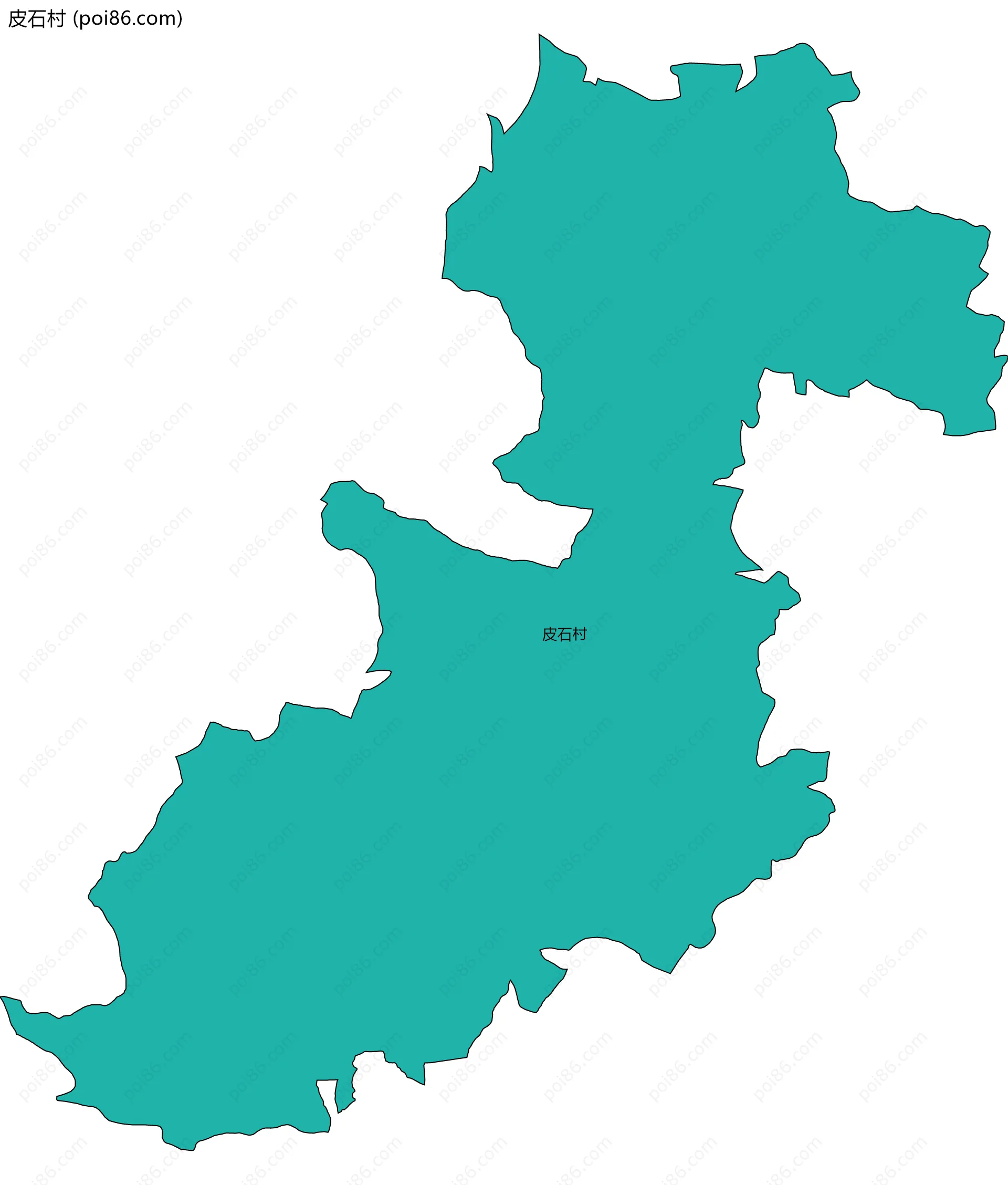 皮石村边界地图