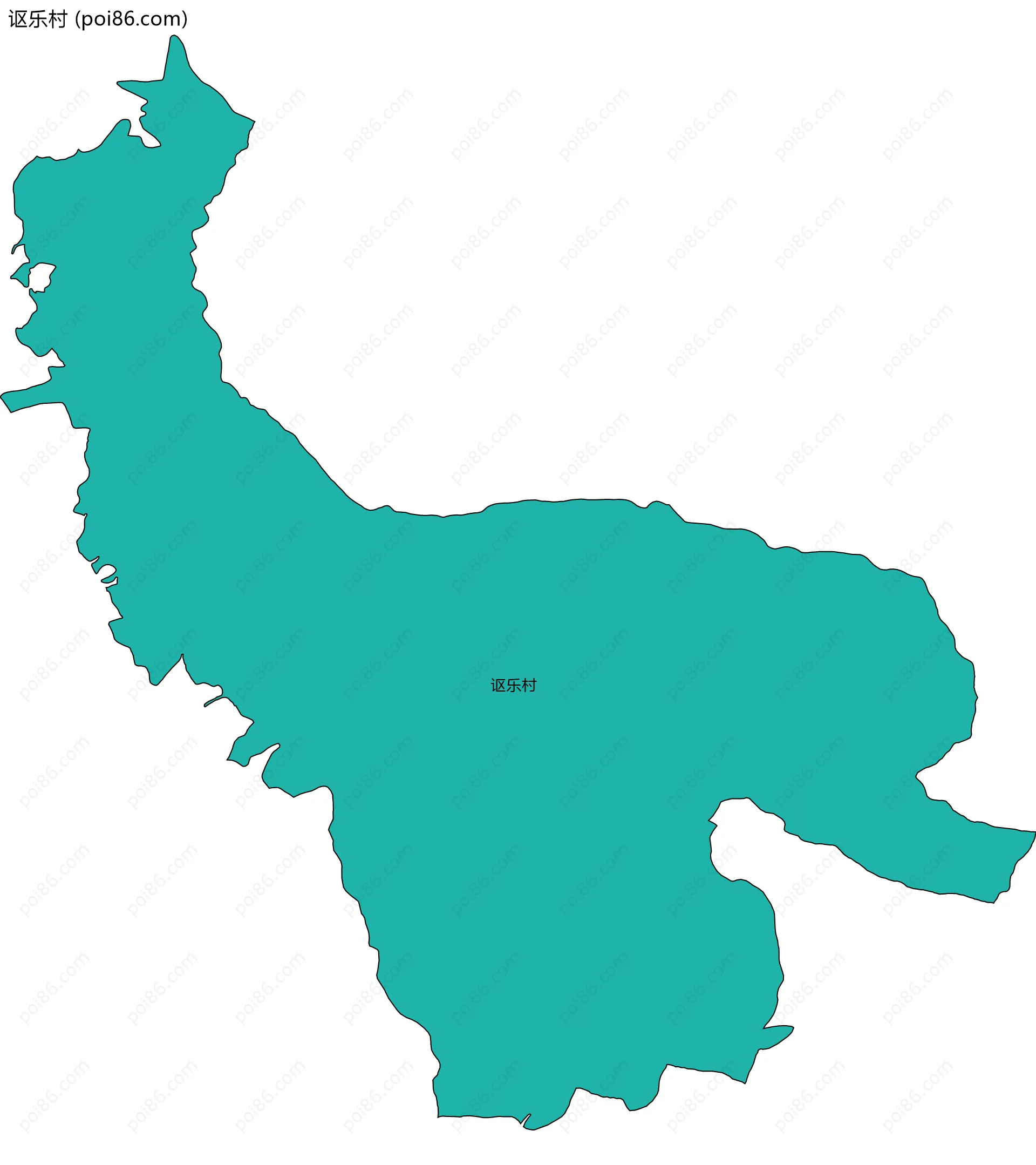 讴乐村边界地图