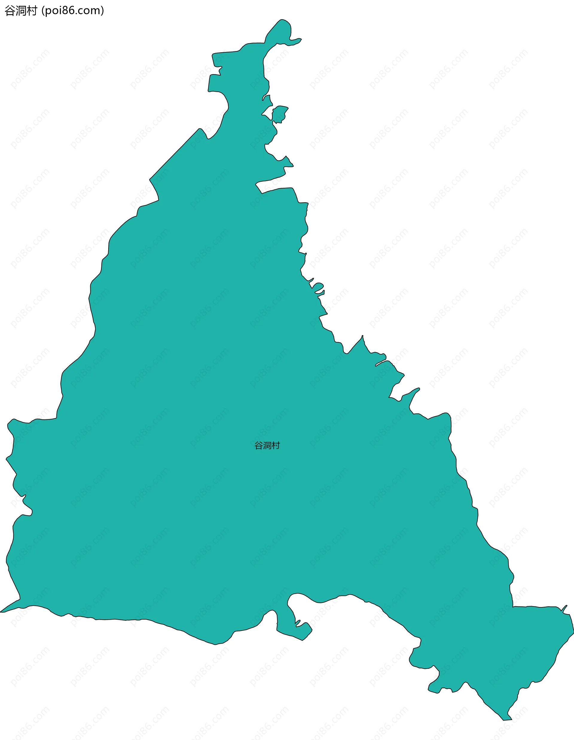 谷洞村边界地图