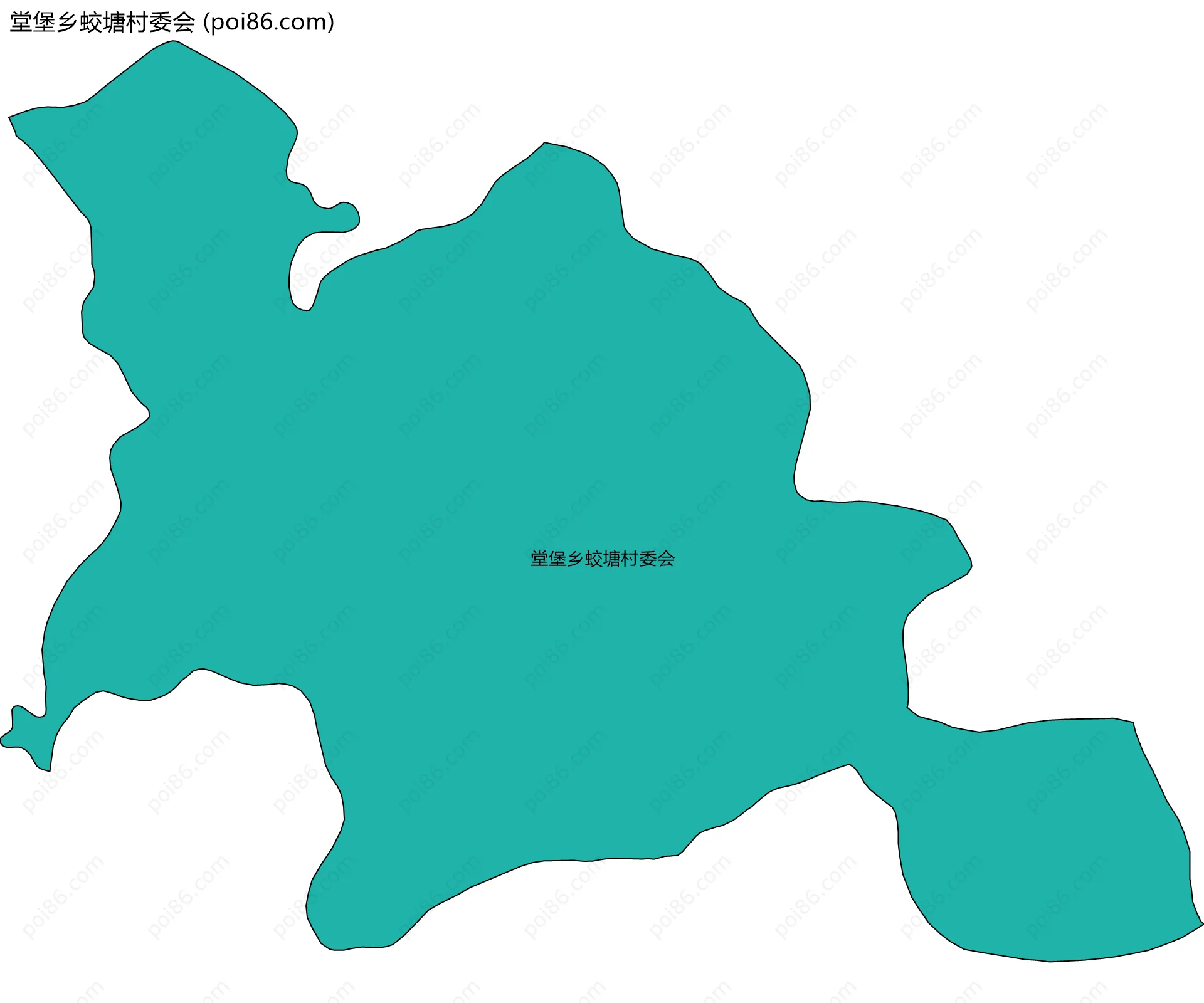 堂堡乡蛟塘村委会边界地图