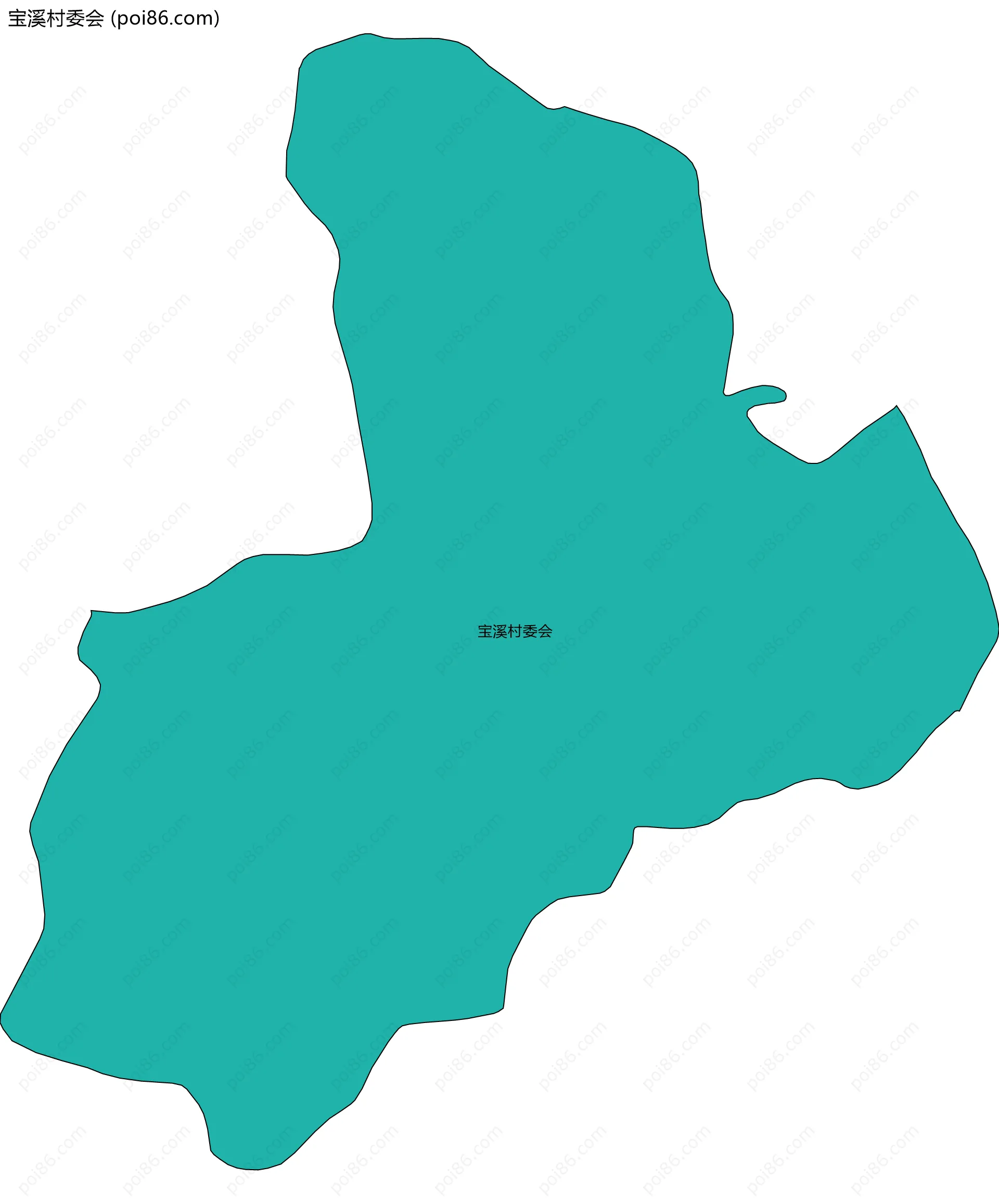宝溪村委会边界地图