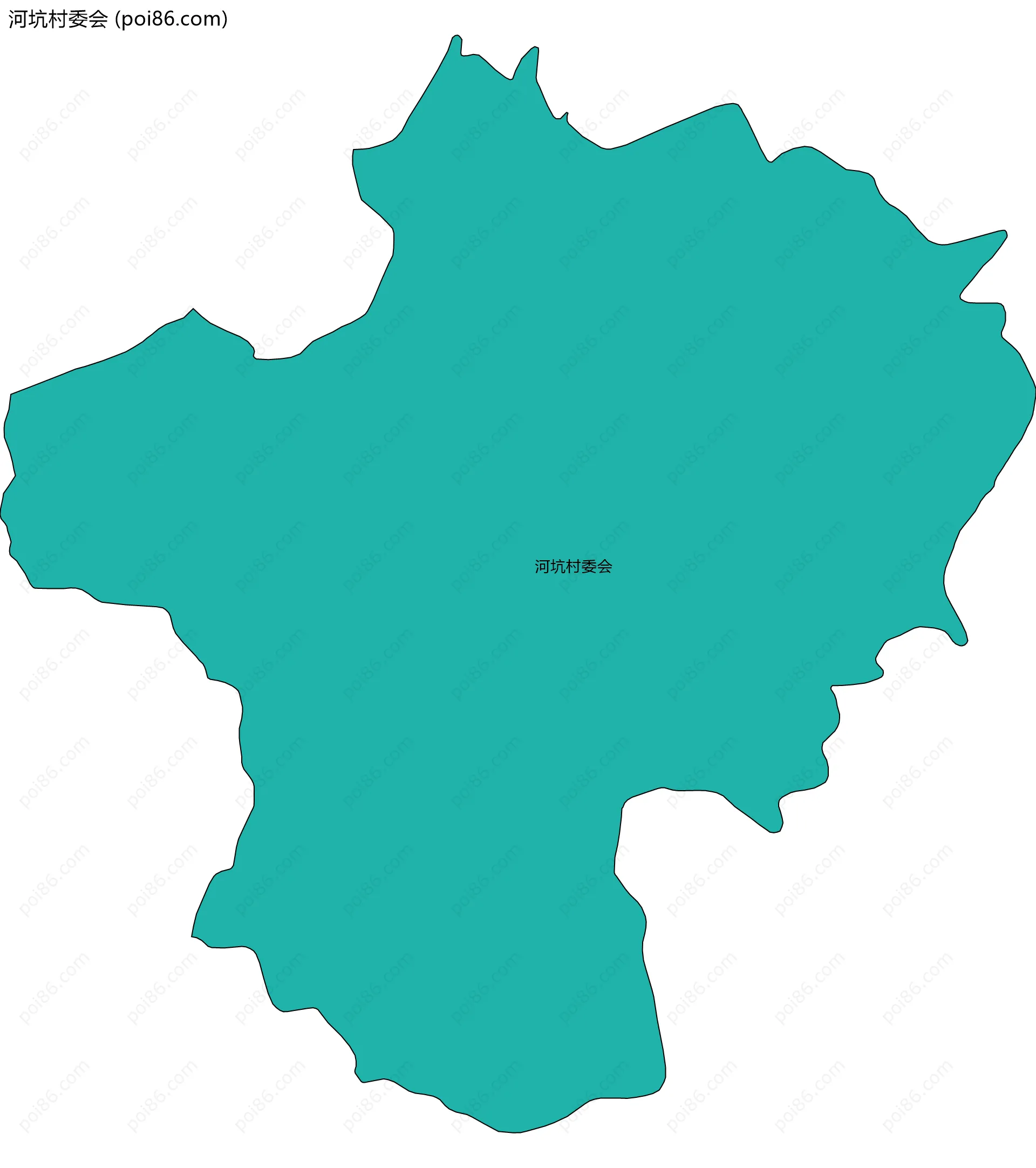 河坑村委会边界地图
