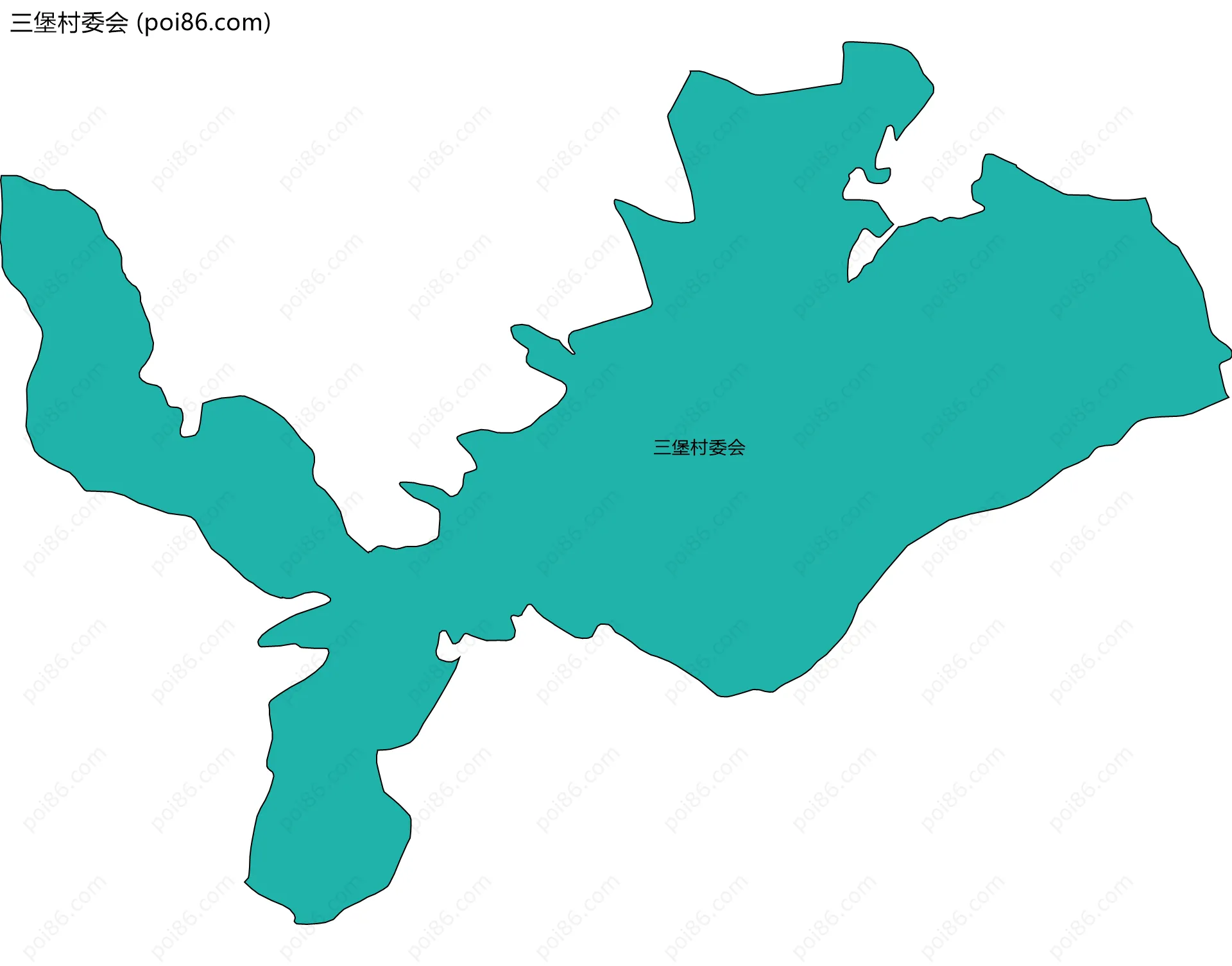 三堡村委会边界地图