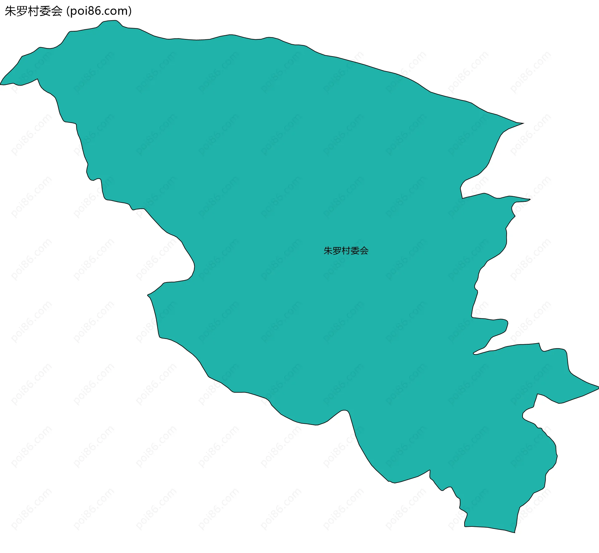朱罗村委会边界地图