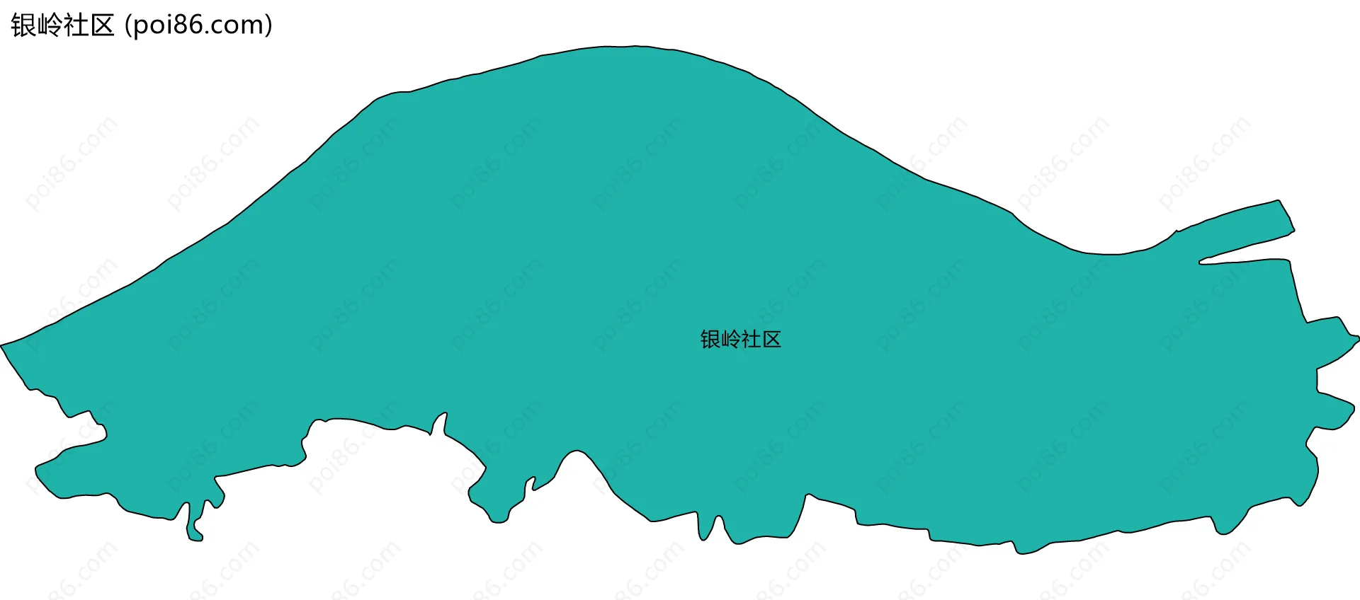 银岭社区边界地图
