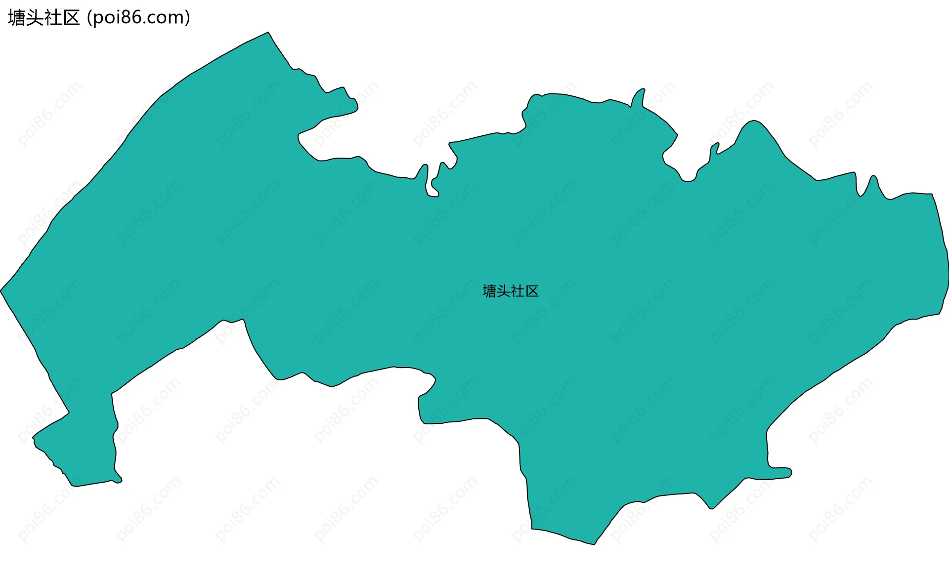 塘头社区边界地图