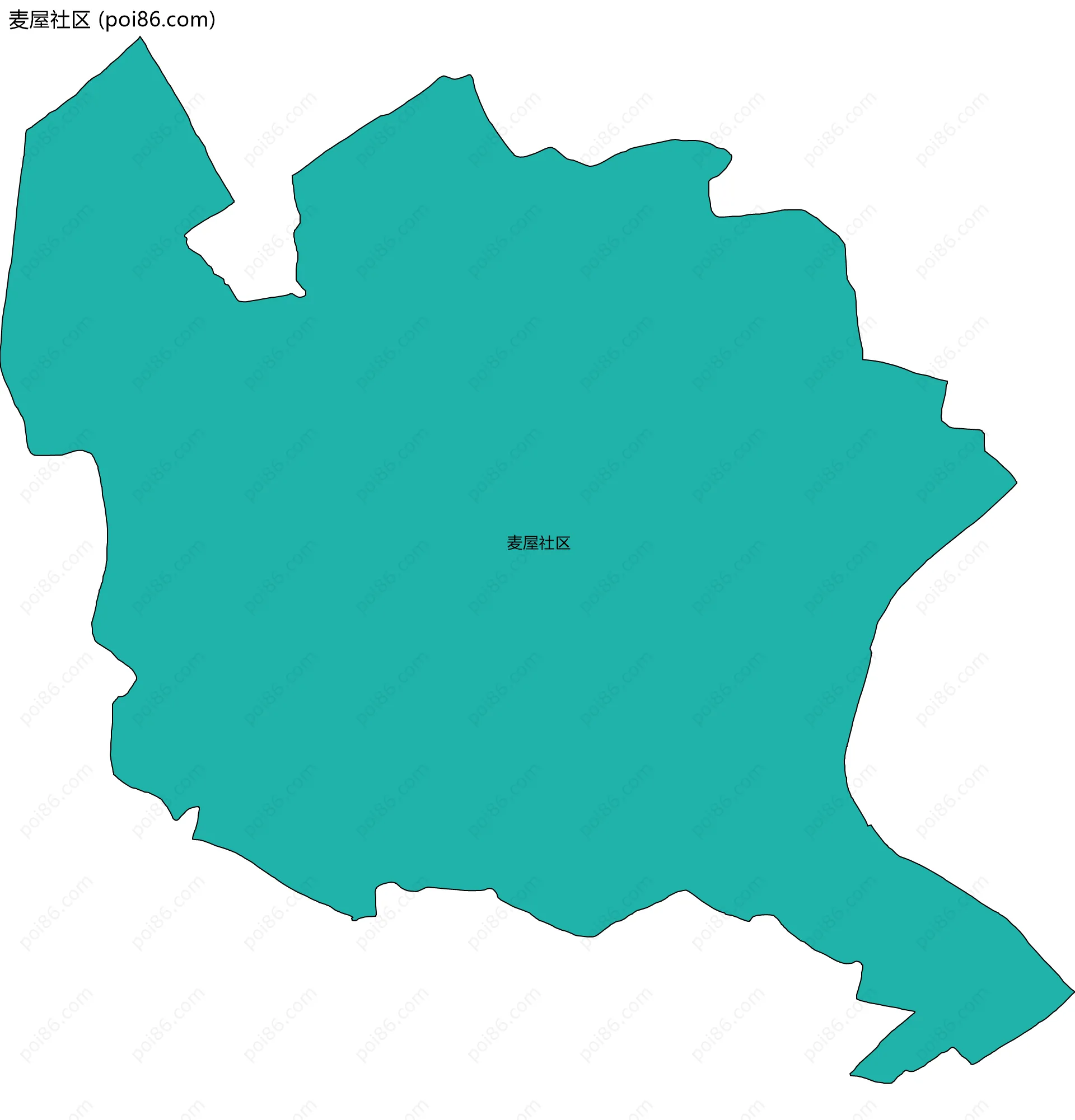麦屋社区边界地图