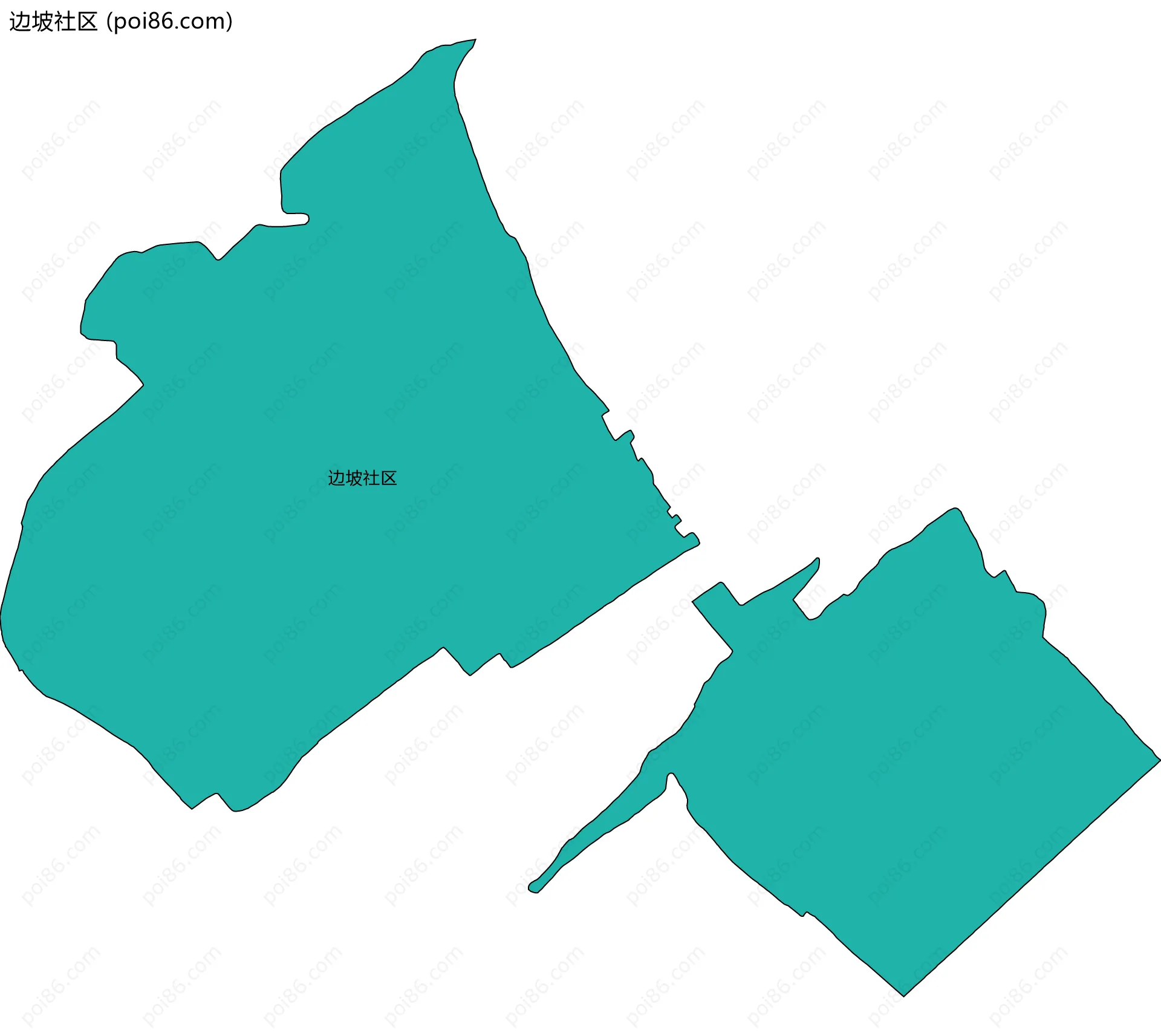 边坡社区边界地图
