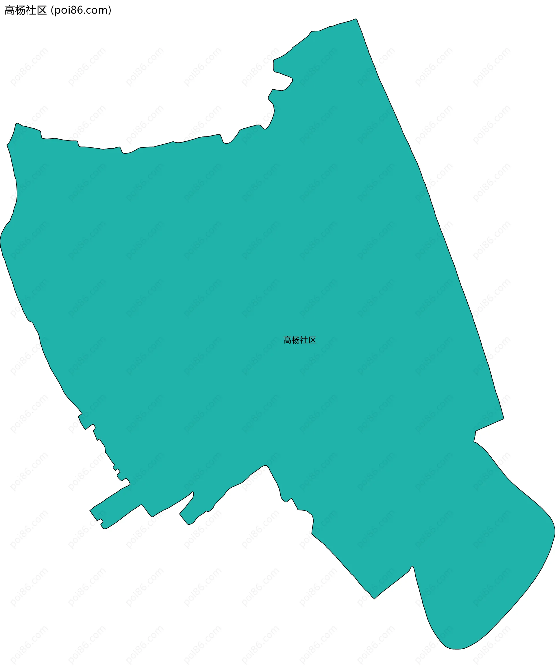高杨社区边界地图