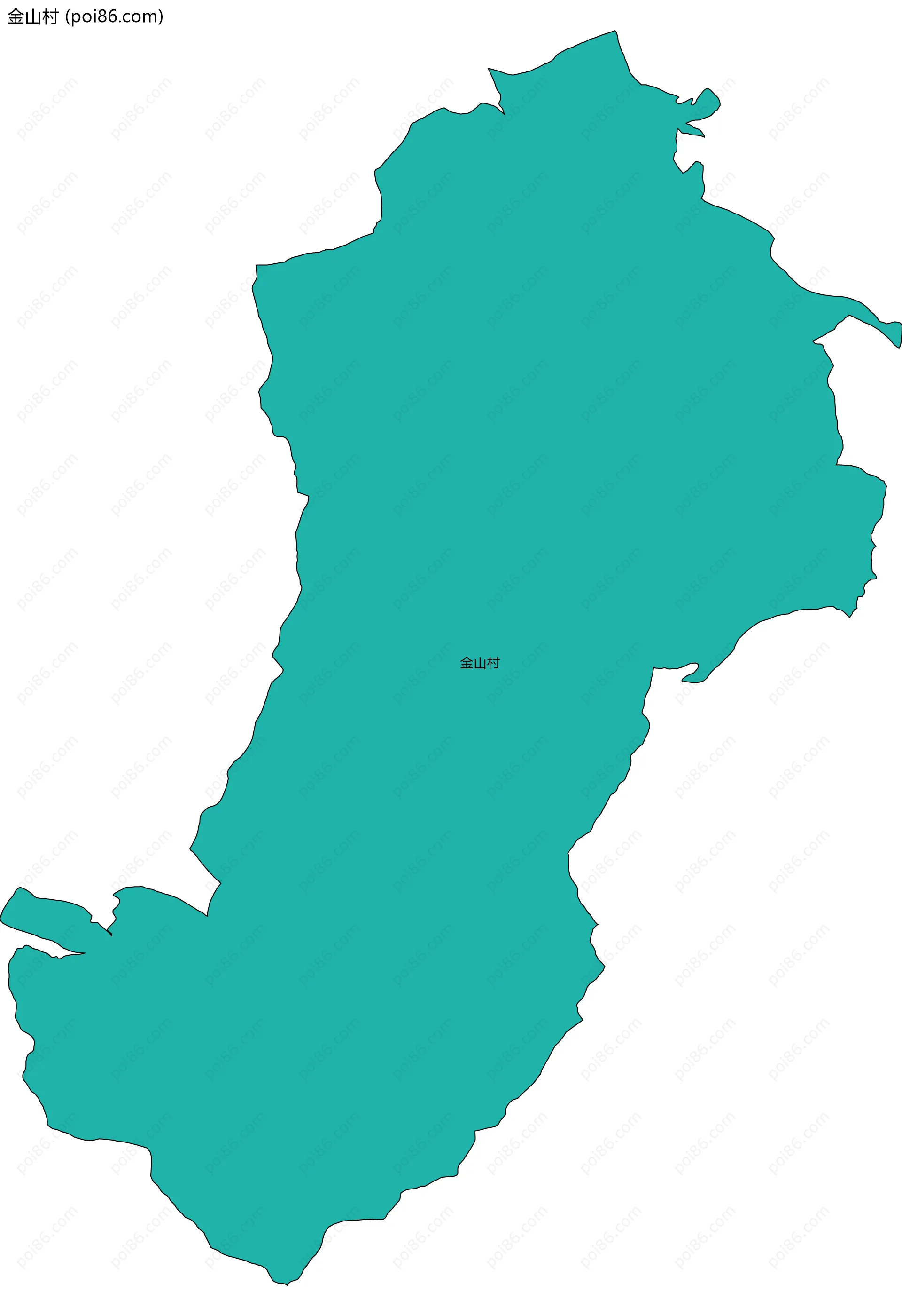 金山村边界地图