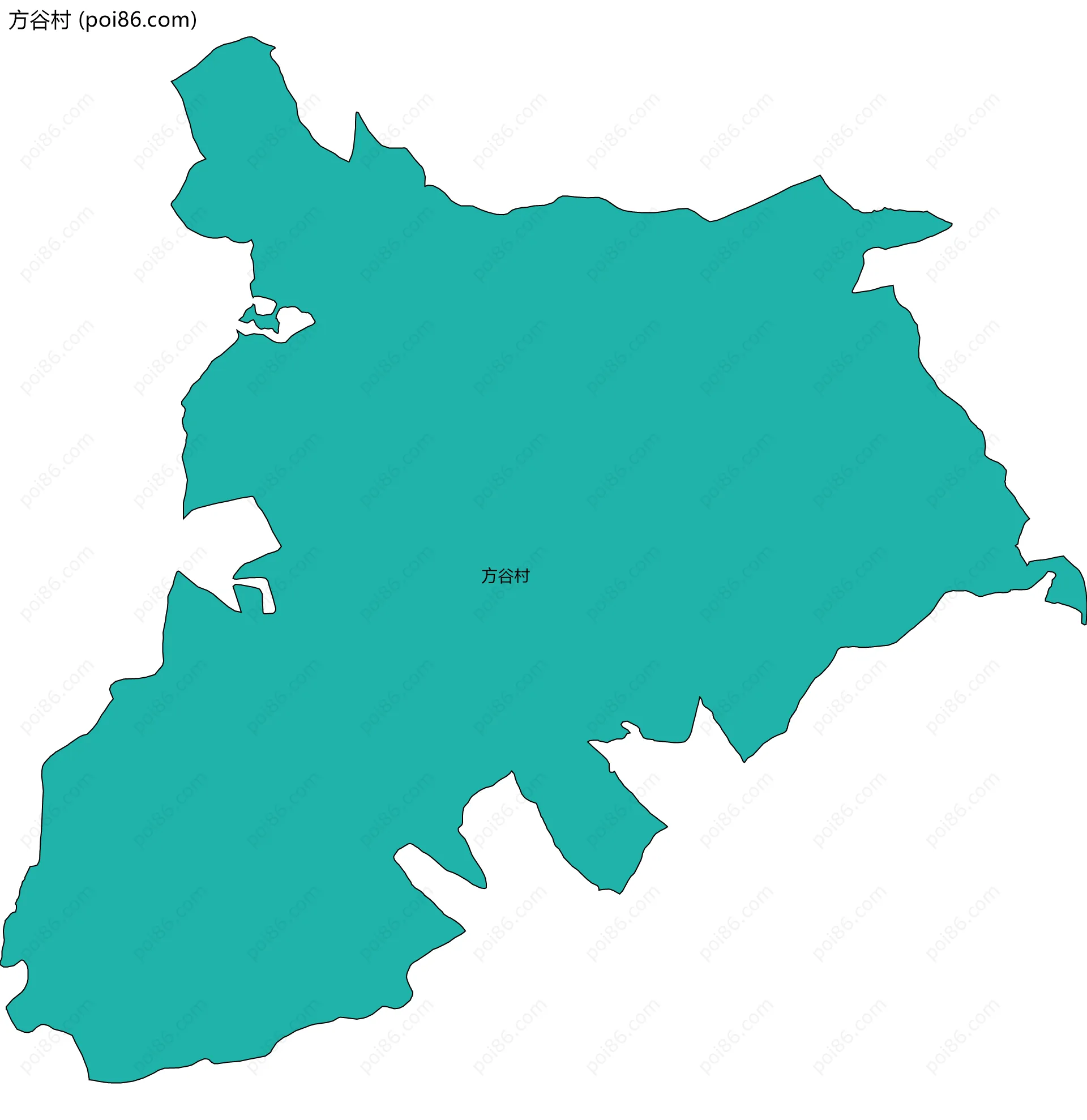 方谷村边界地图