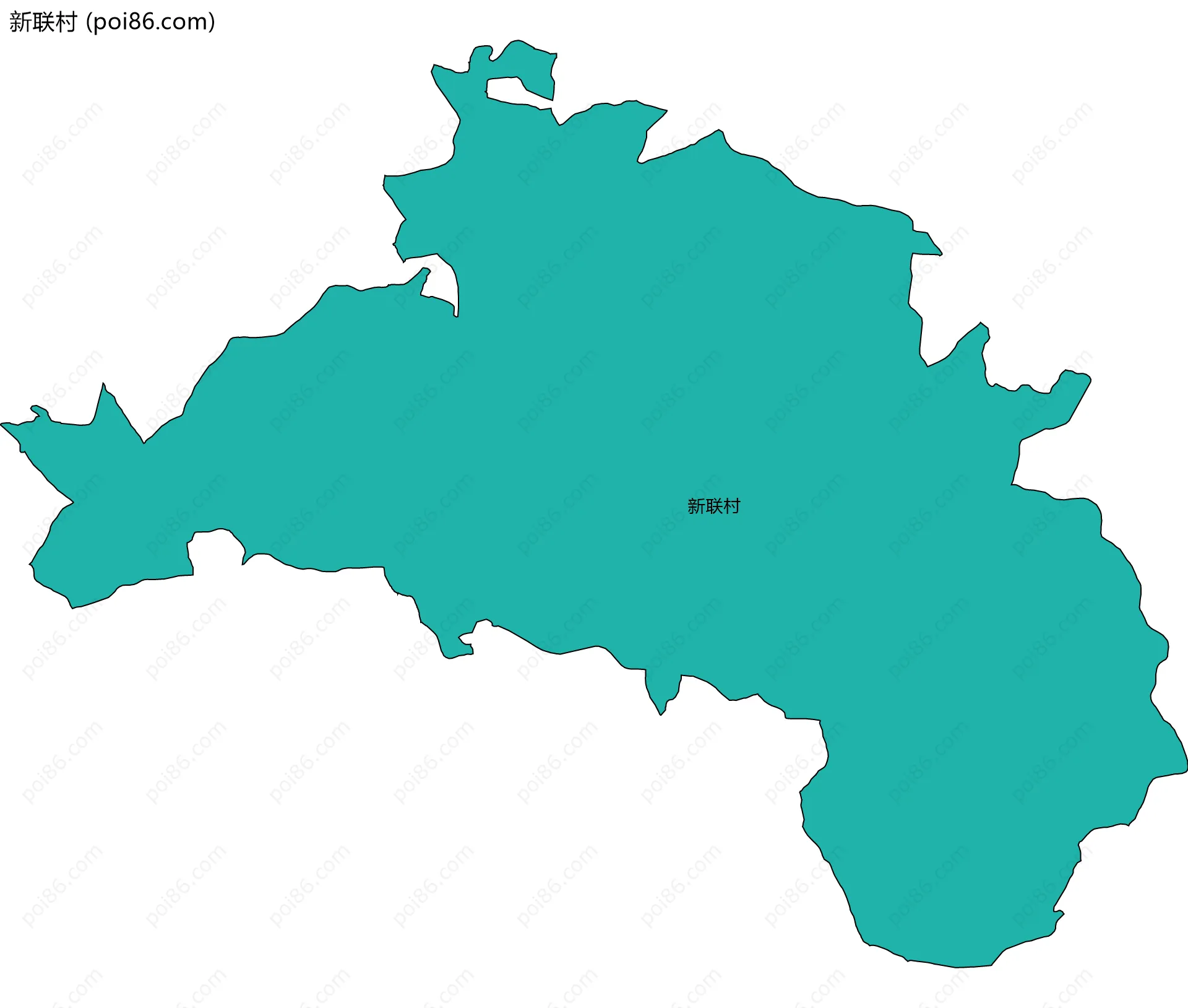 新联村边界地图