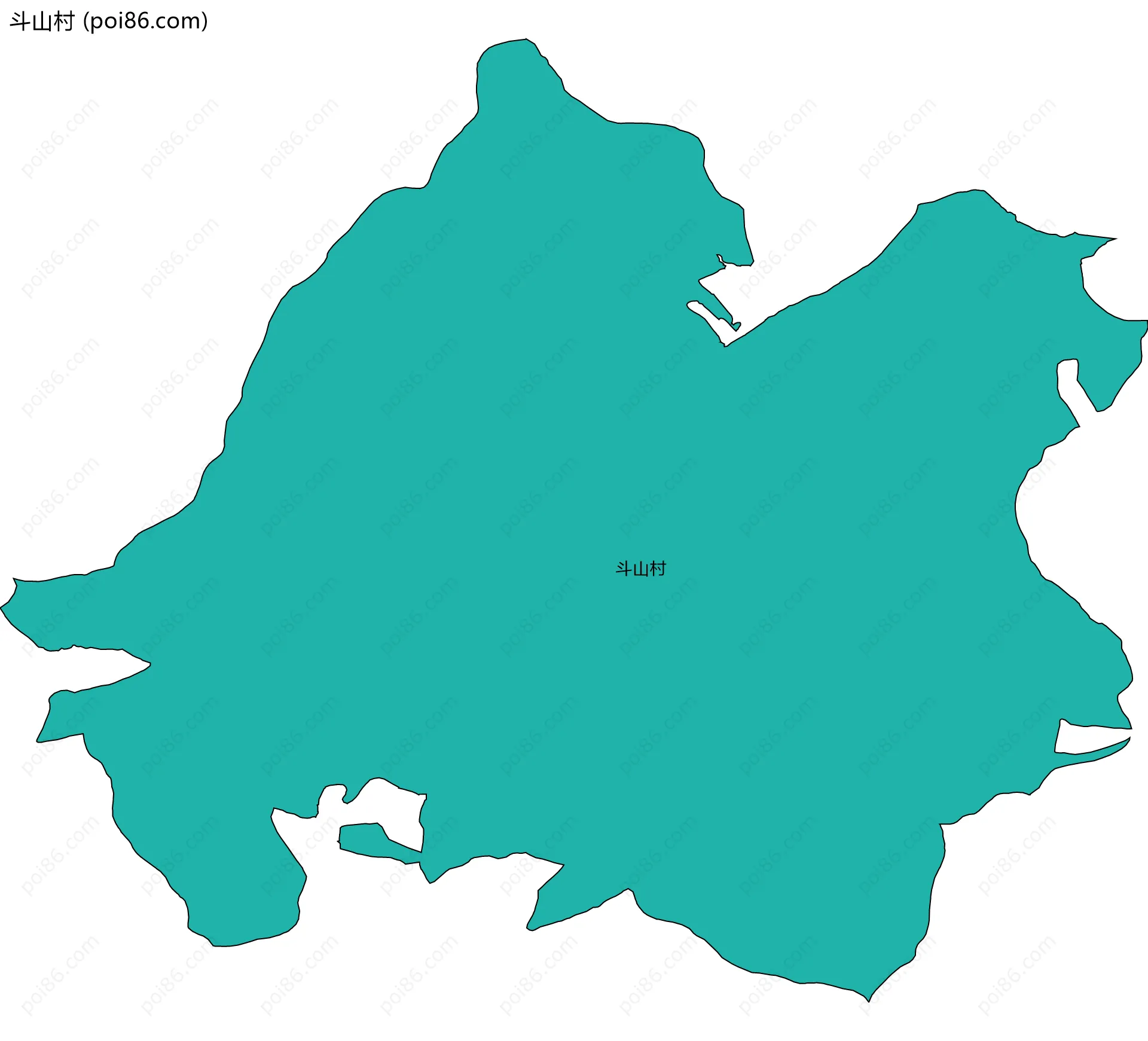 斗山村边界地图