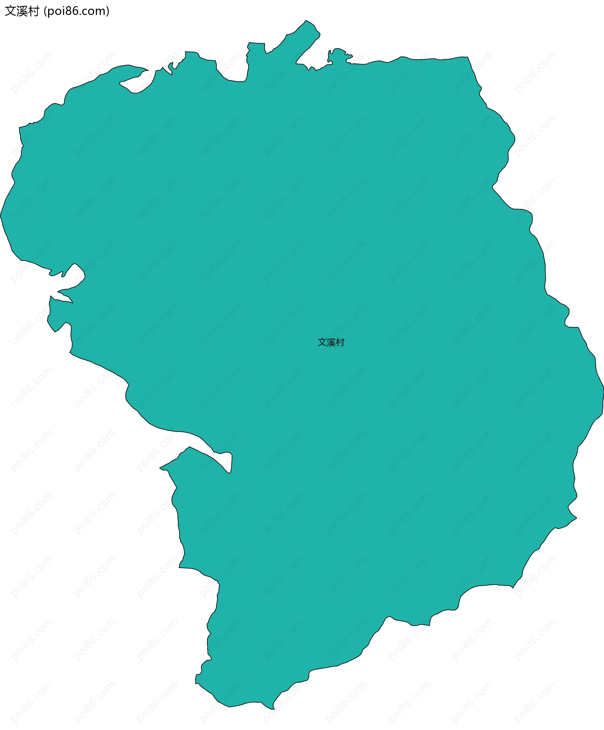 文溪村边界地图