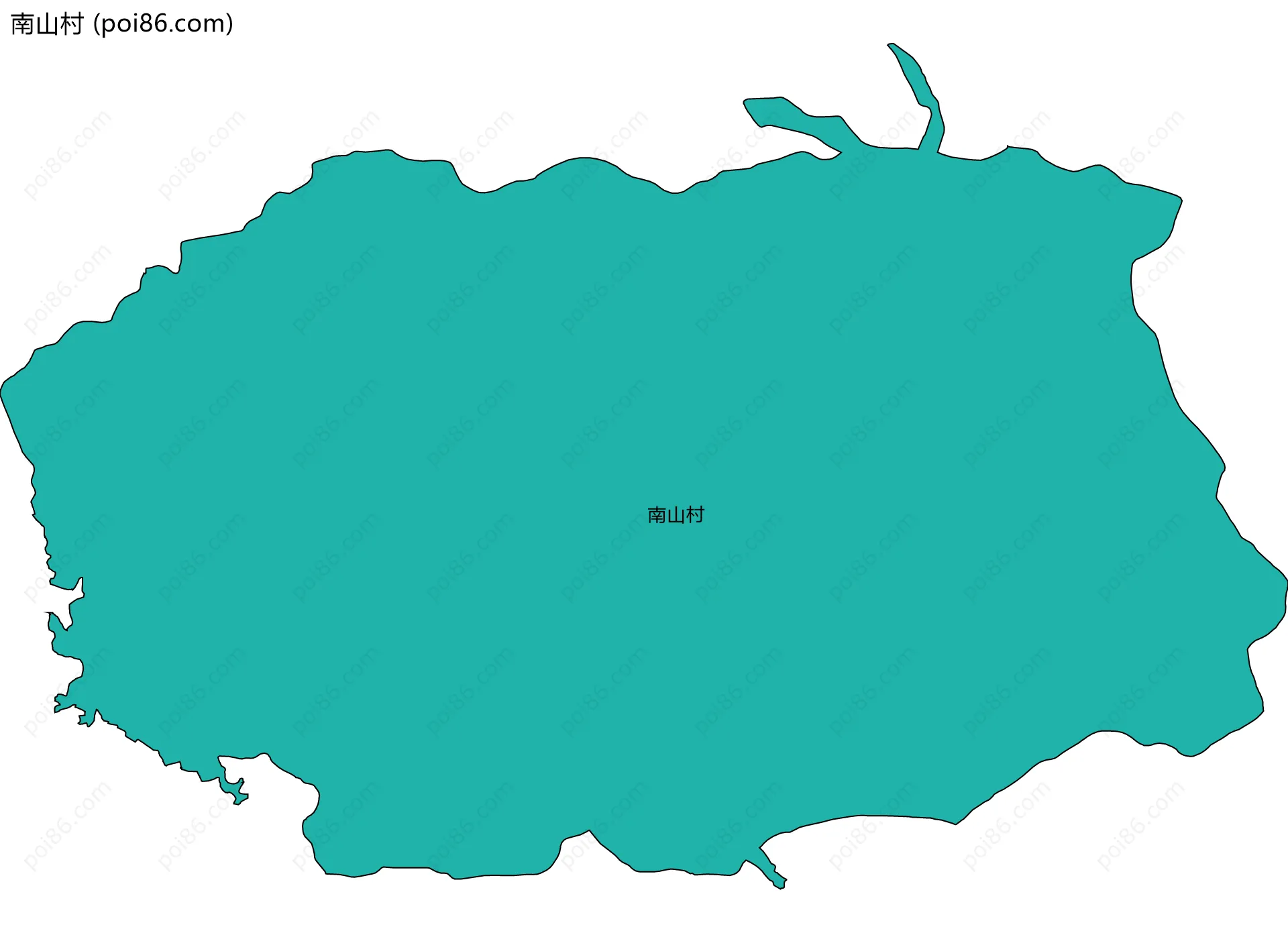 南山村边界地图