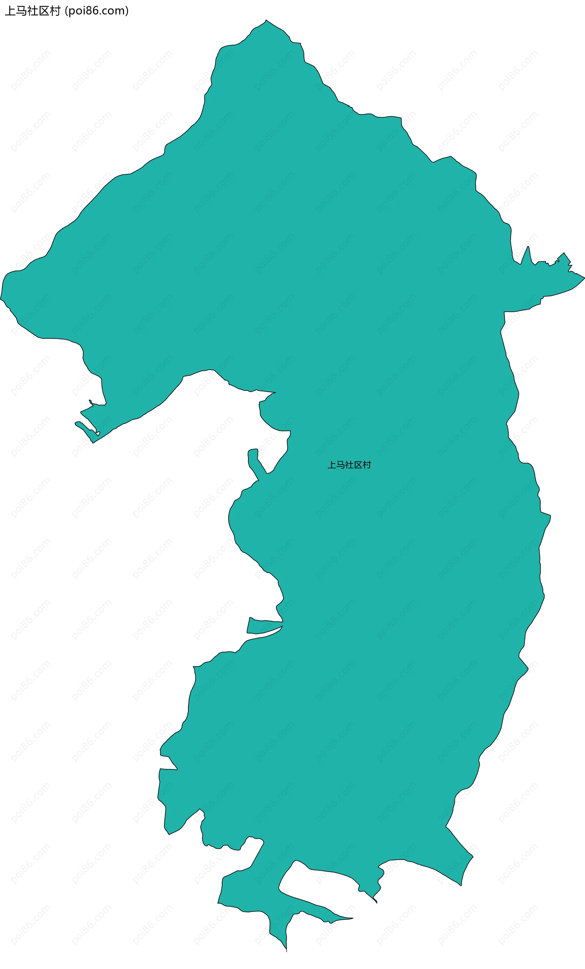 上马社区村边界地图