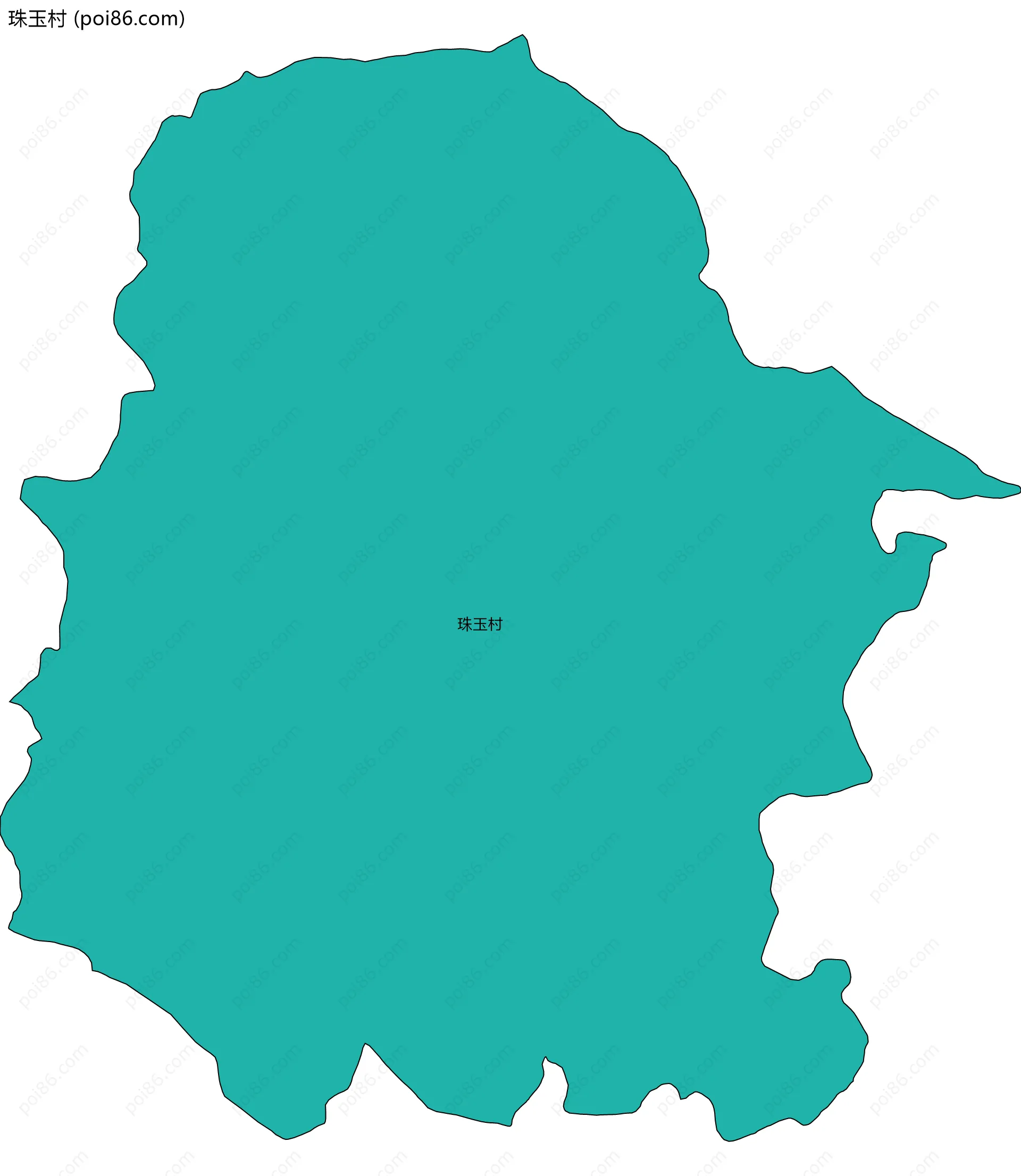 珠玉村边界地图