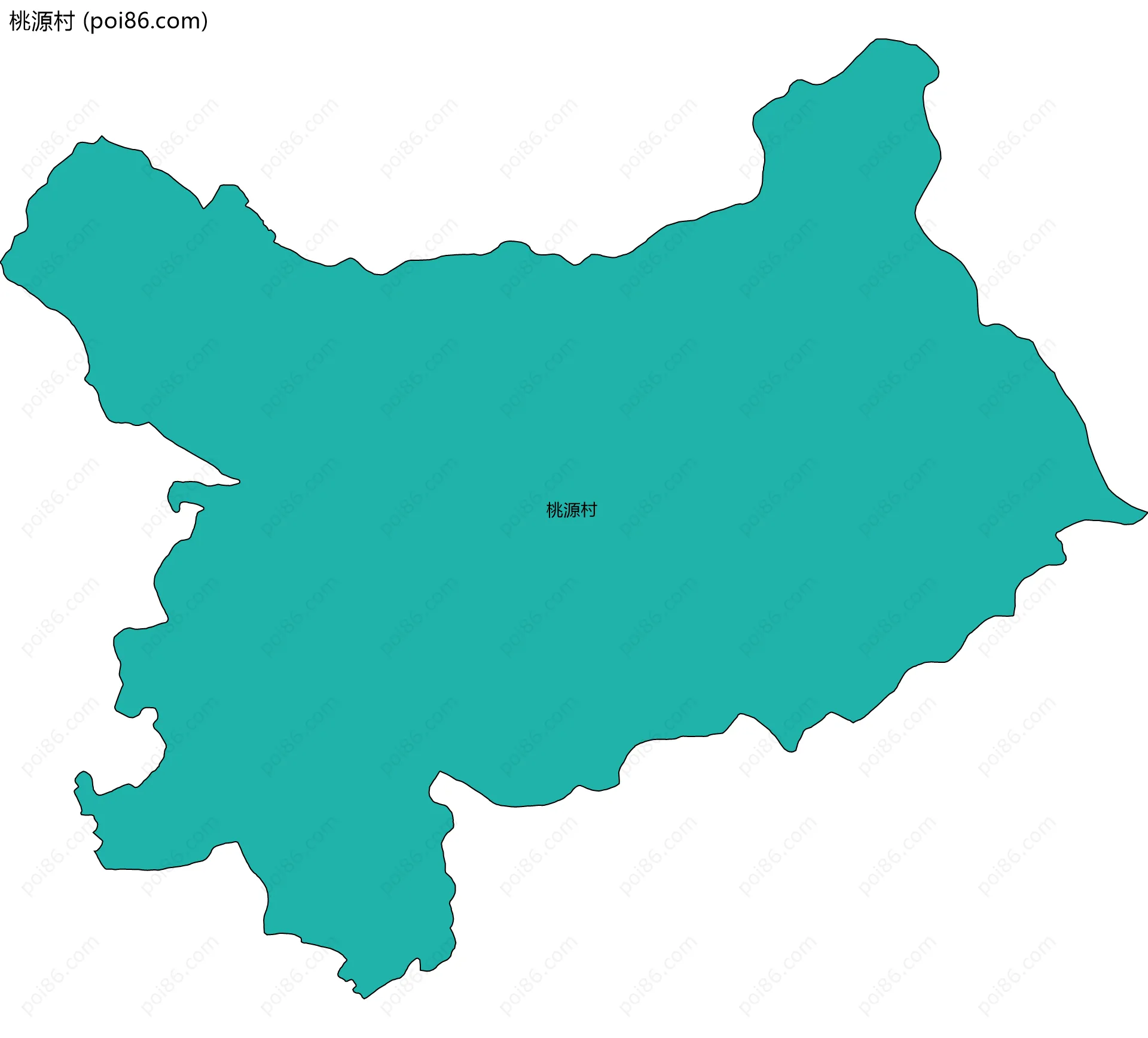 桃源村边界地图