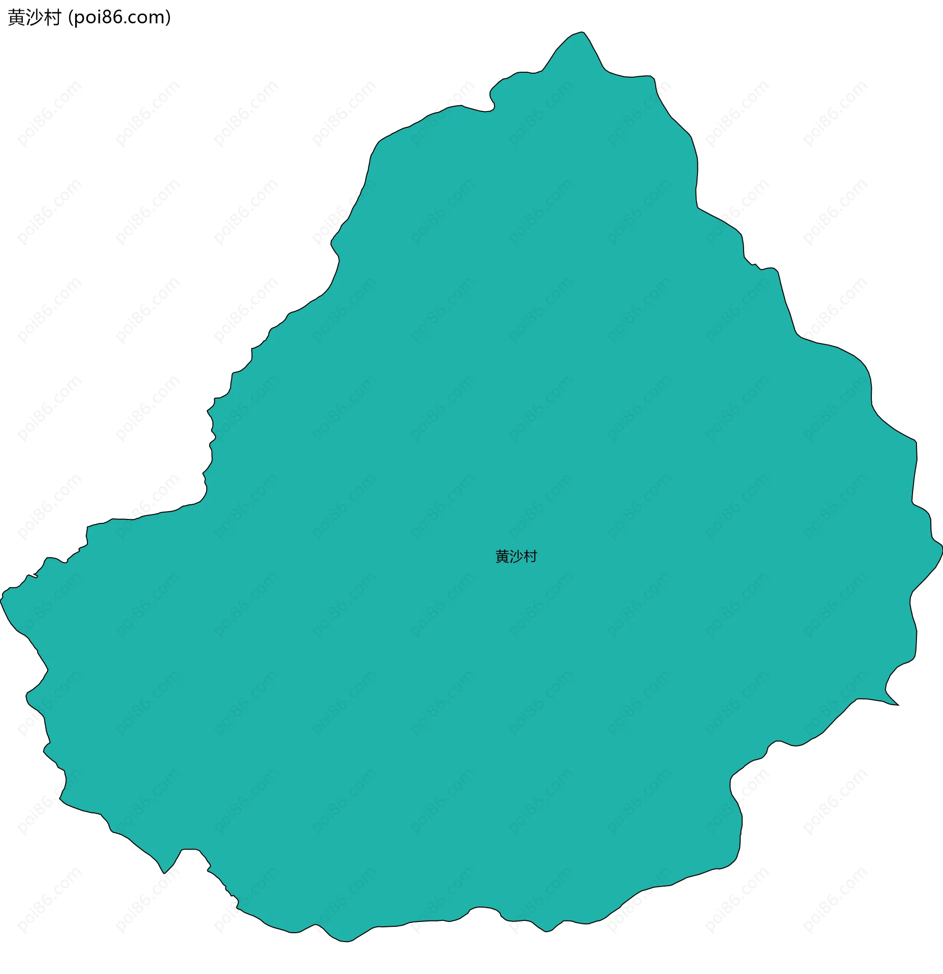 黄沙村边界地图