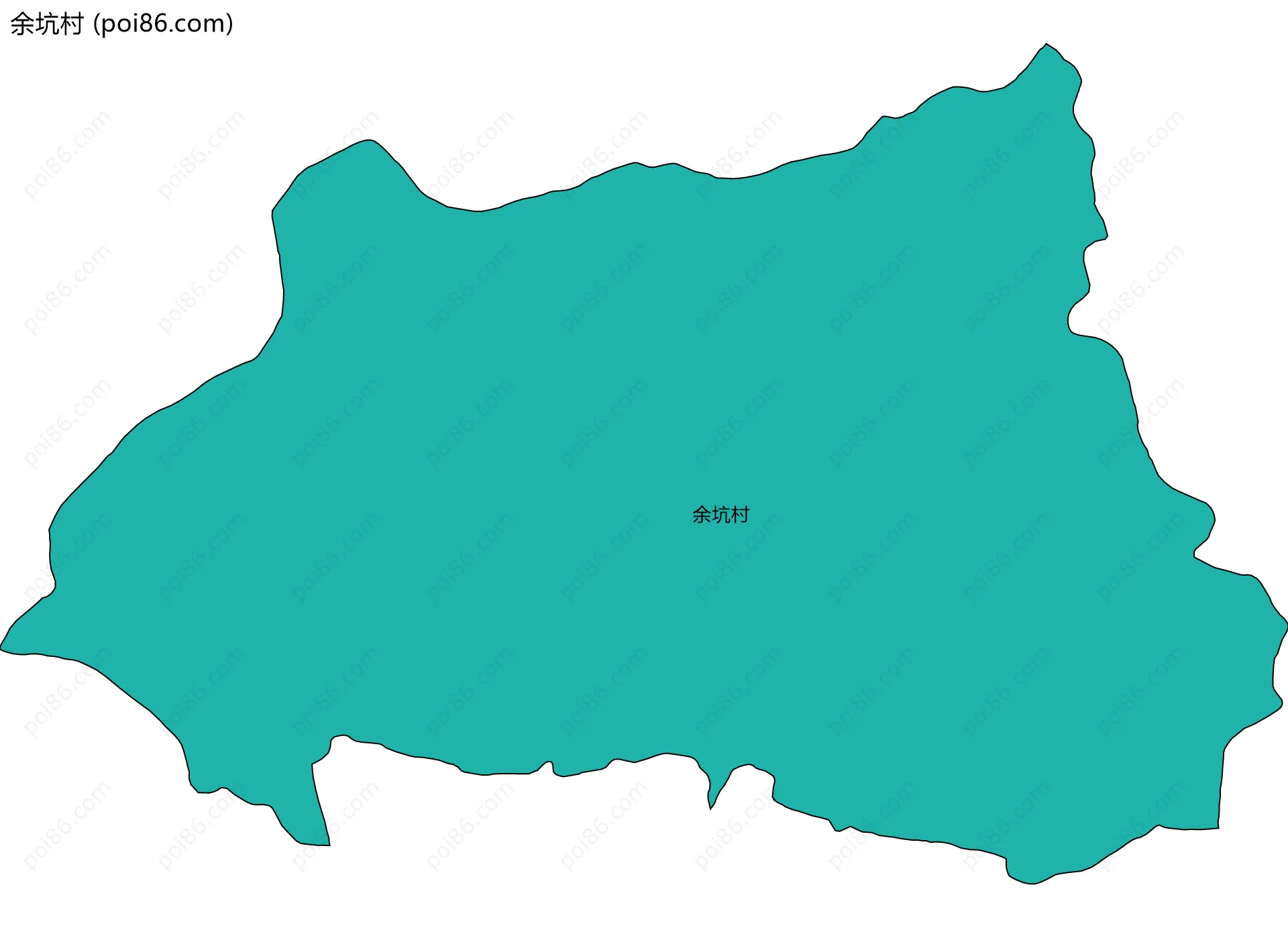 余坑村边界地图