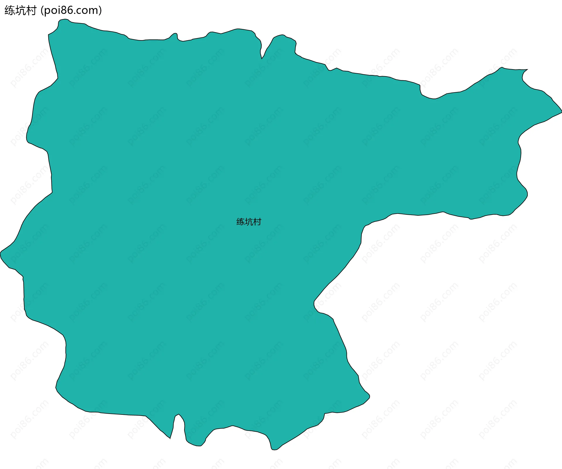 练坑村边界地图
