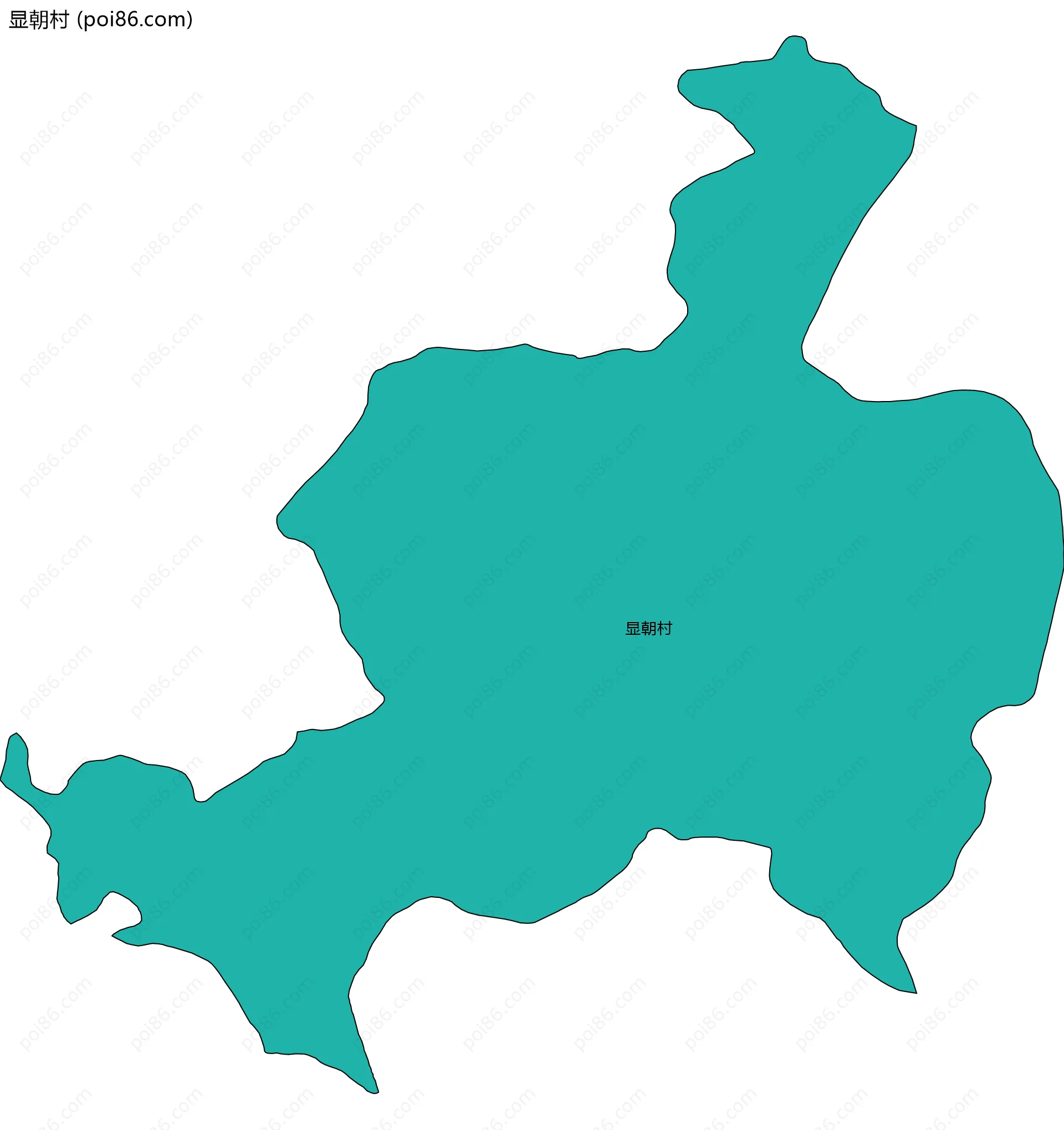 显朝村边界地图