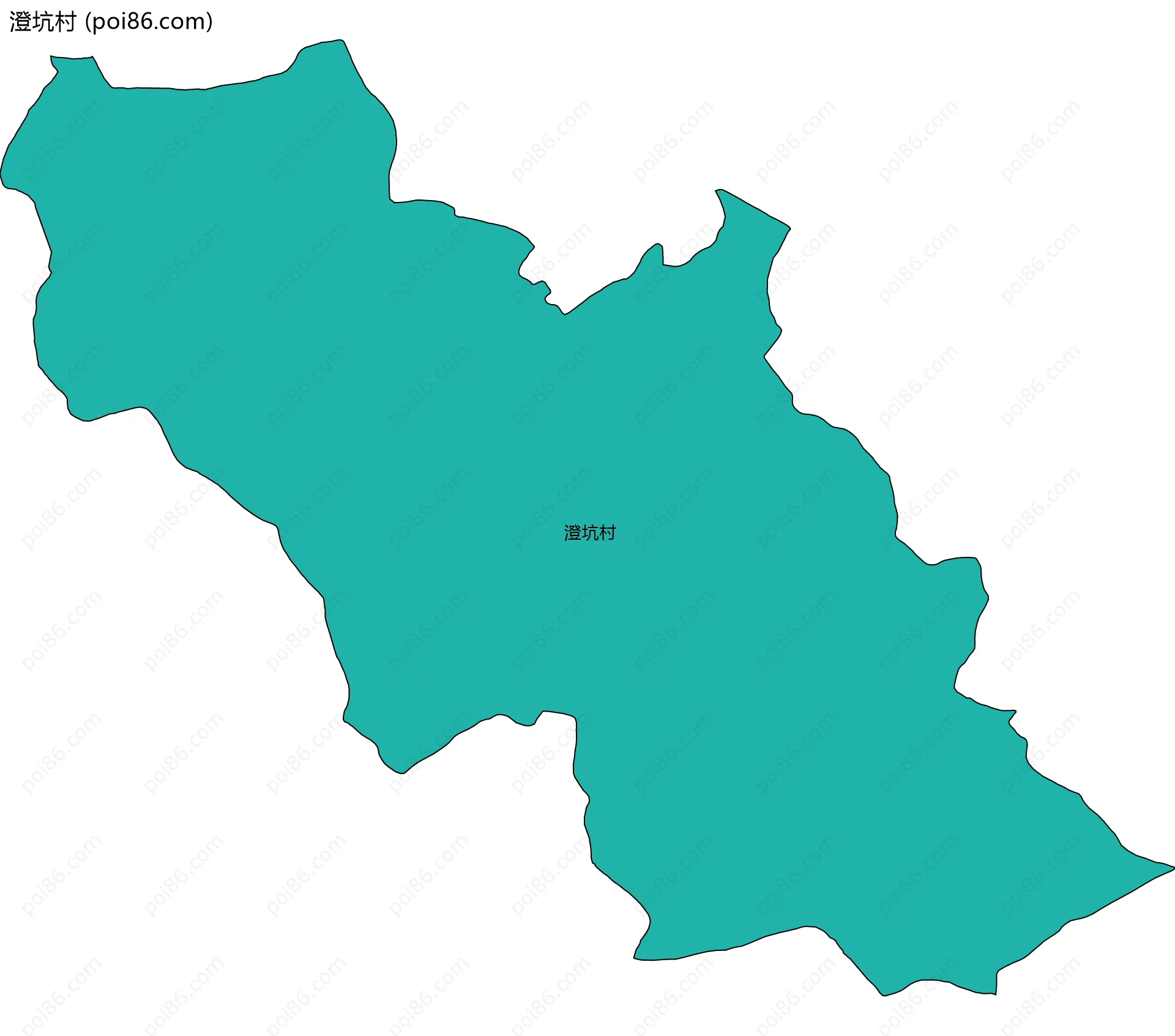 澄坑村边界地图
