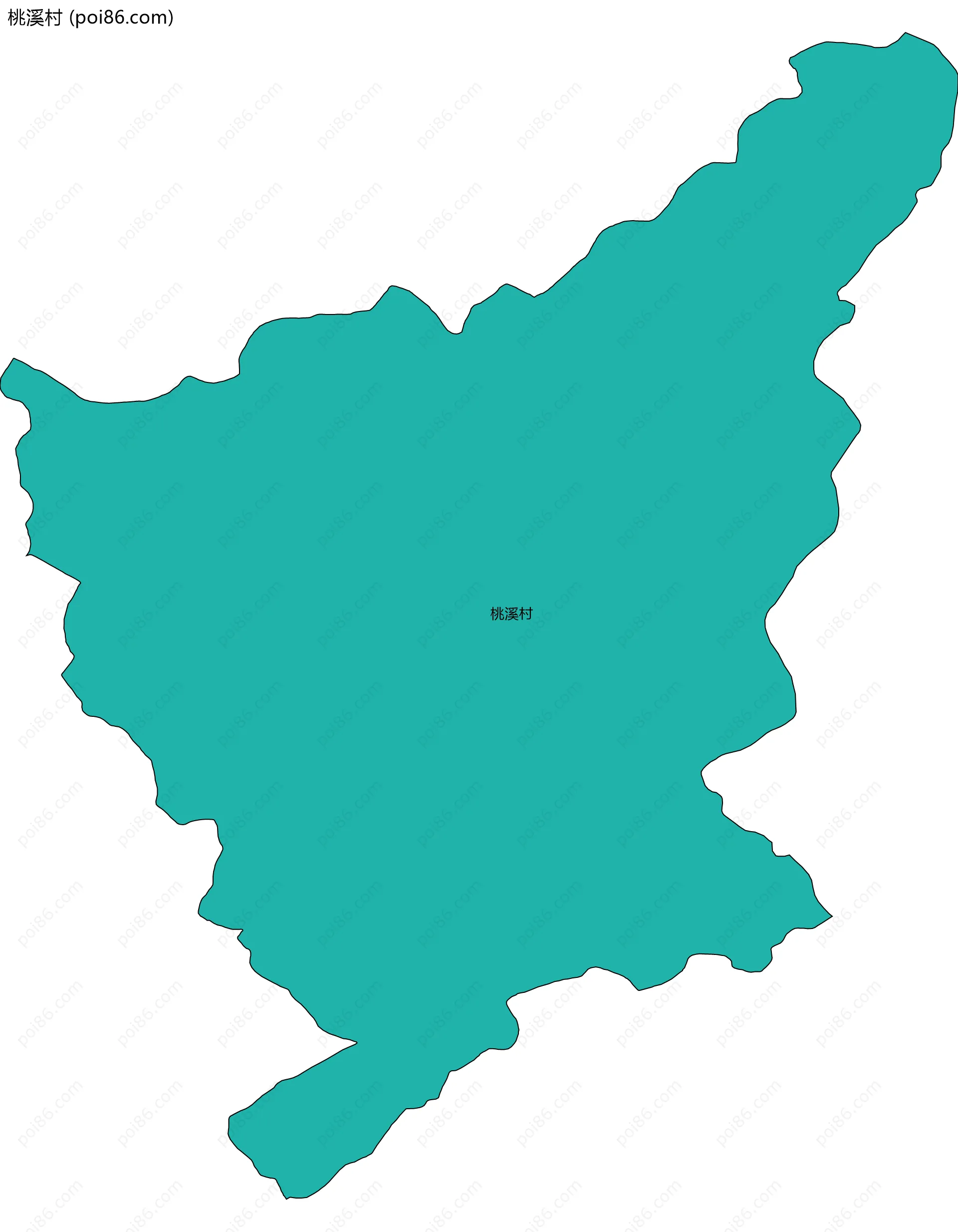 桃溪村边界地图