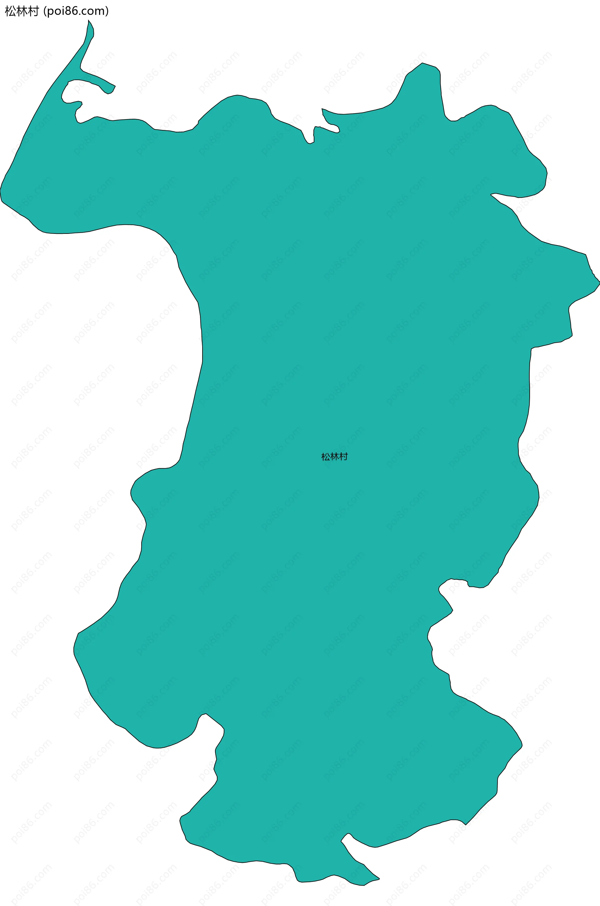 松林村边界地图