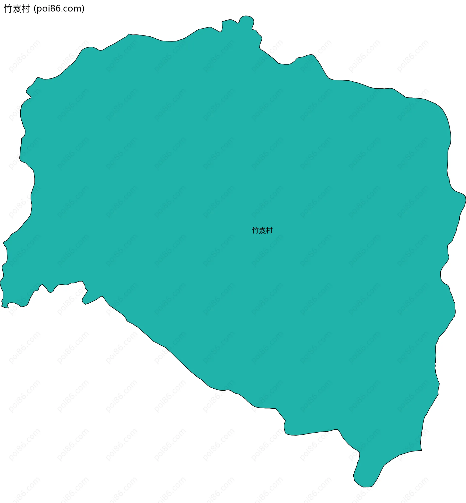 竹岌村边界地图