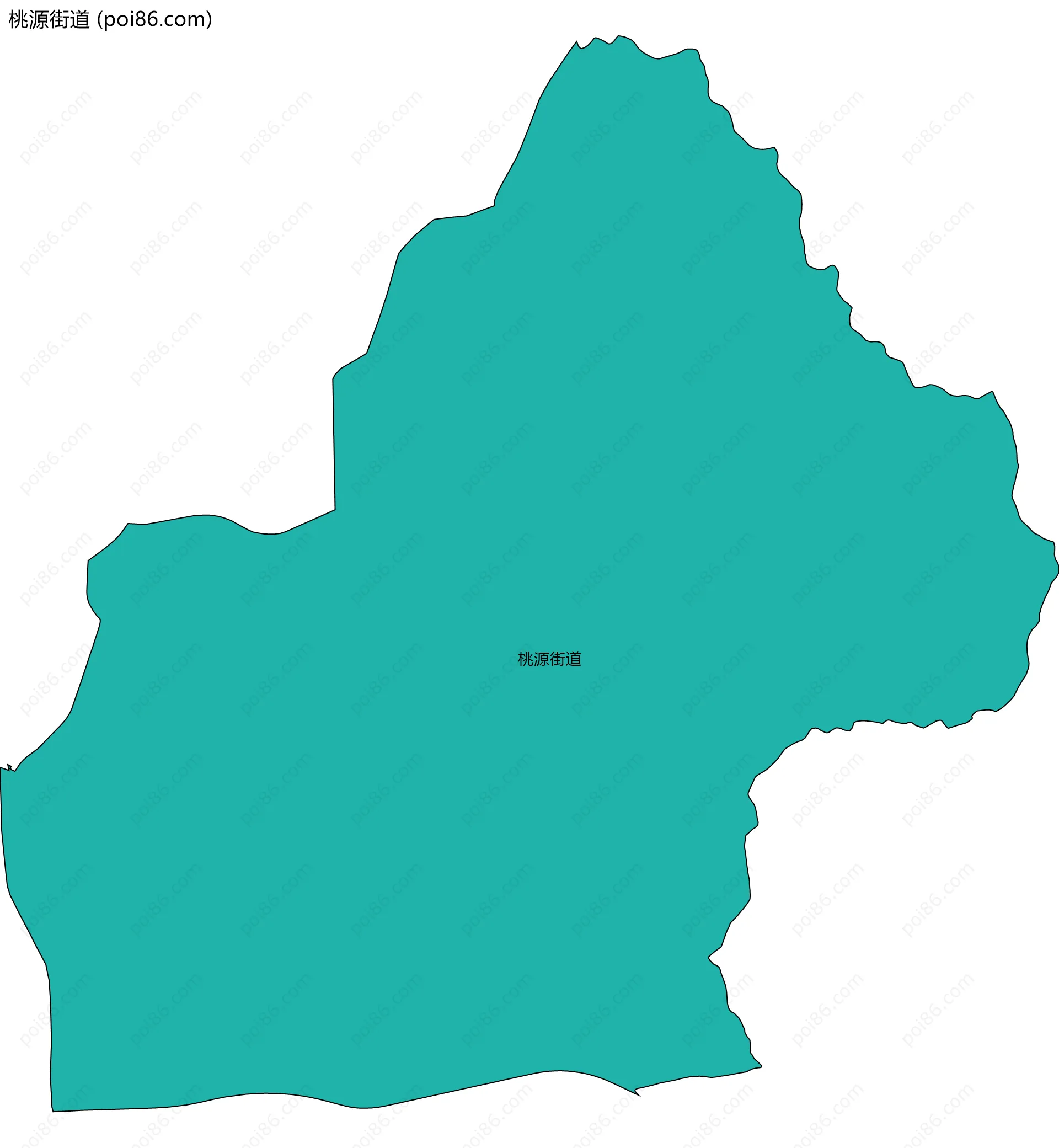 桃源街道边界地图